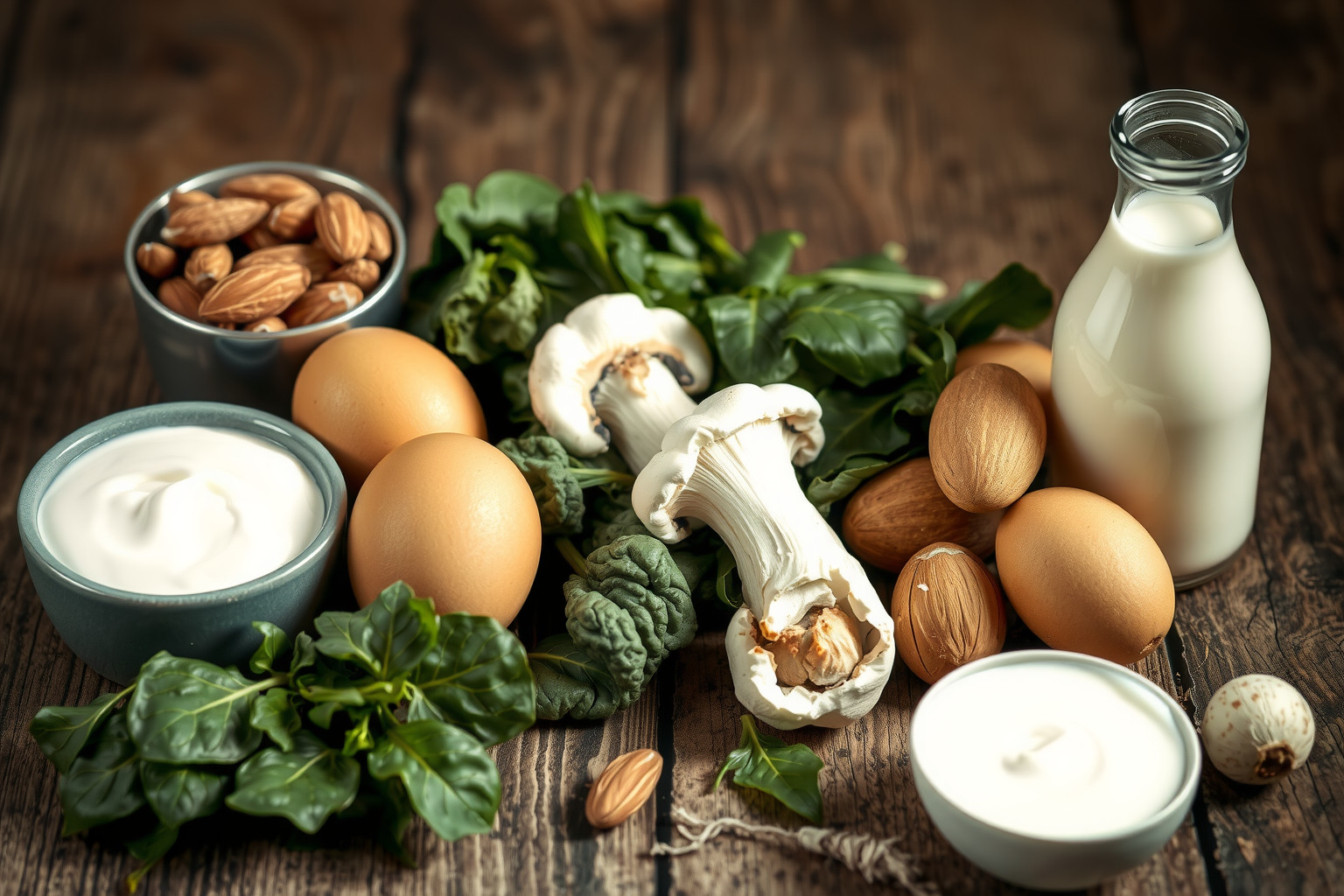 A máj és a mandula gazdag természetes riboflavinforrások.