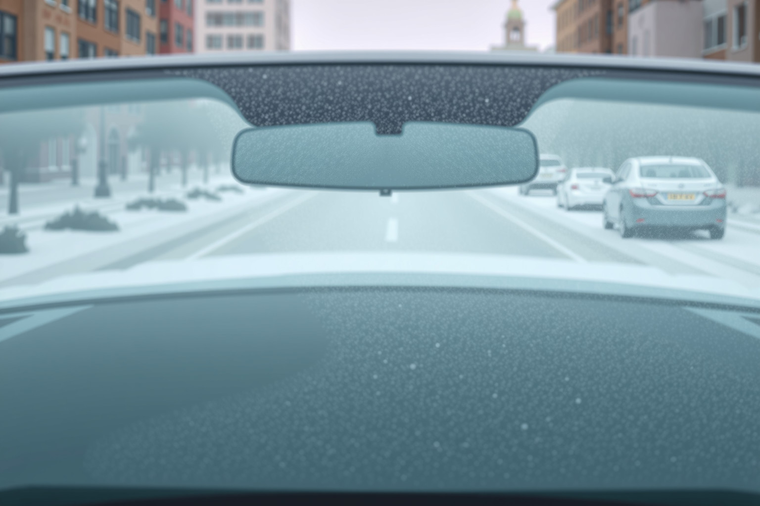 A fűthető szélvédő gyorsan eltünteti a jegesedést télen.