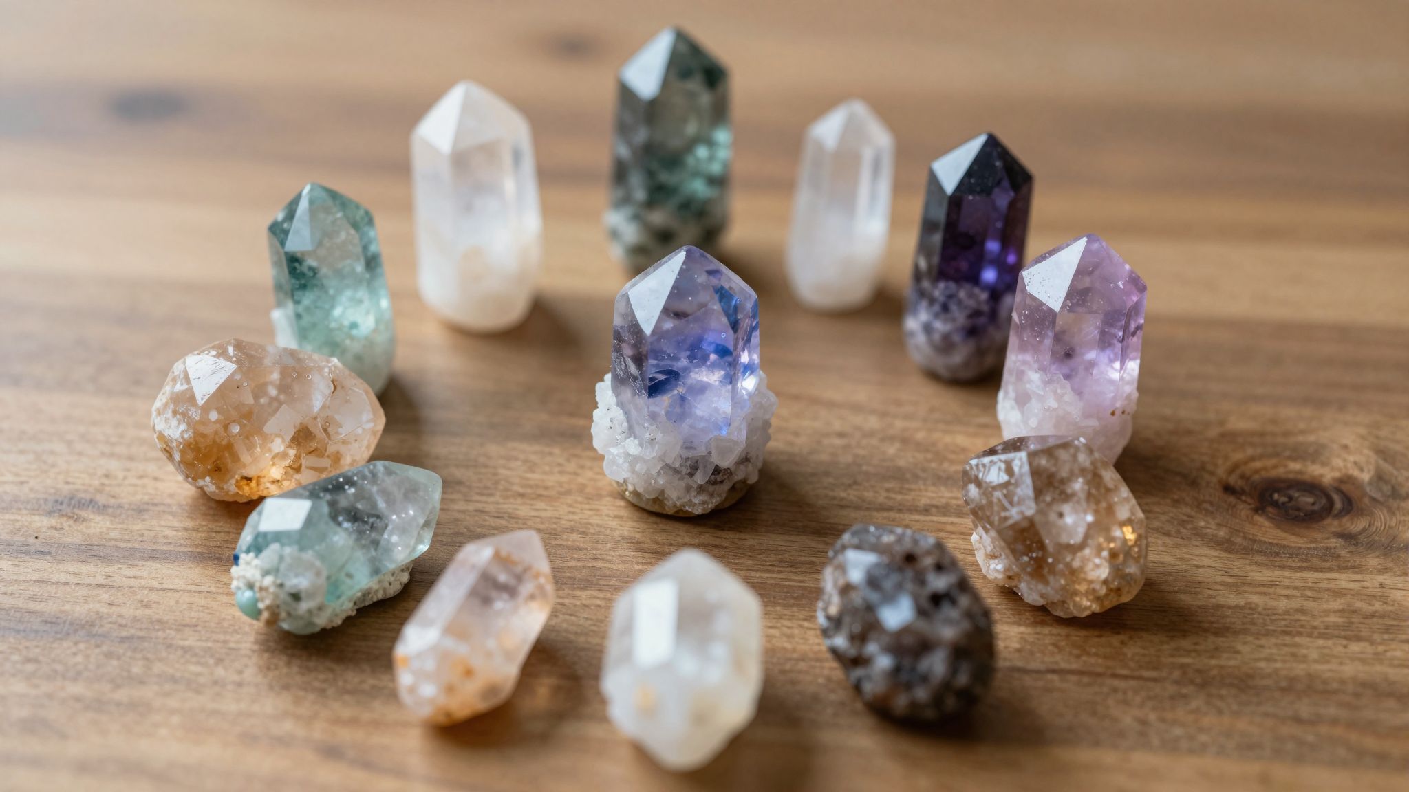 A 12 mesterkristály mély spirituális gyógyító energiákat hordoz.