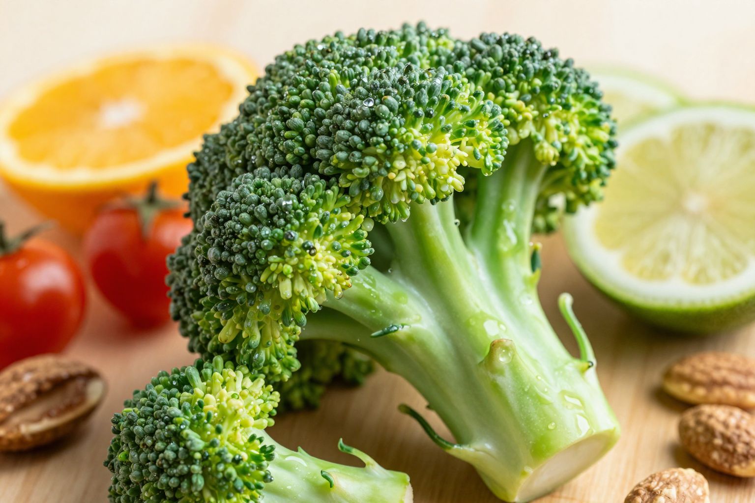 A brokkoli gazdag C-vitaminban, rostokban és antioxidánsokban.