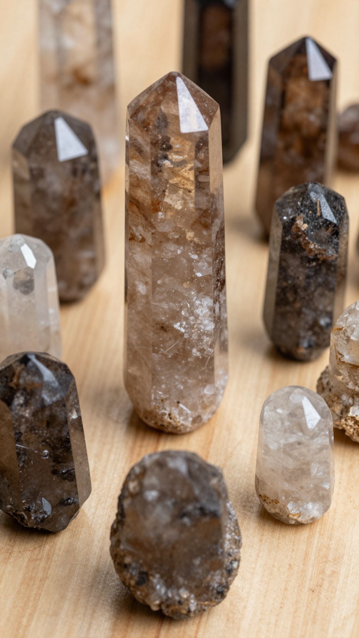 A füstkvarc színbeli változatossága energiát és védelmet hordoz.