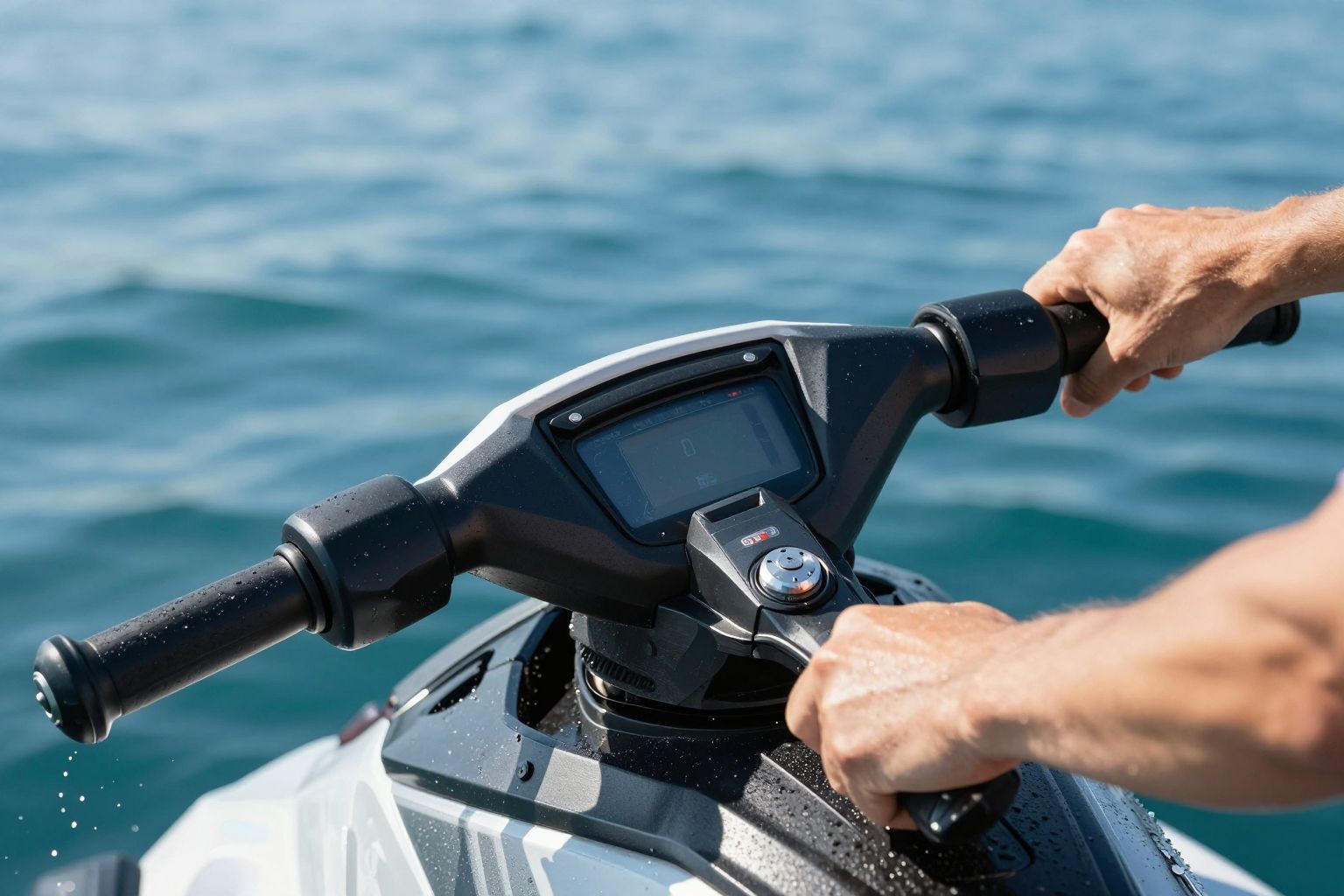 A Jet-ski kormányát a vízcsapdában lévő vízsugár irányítja.