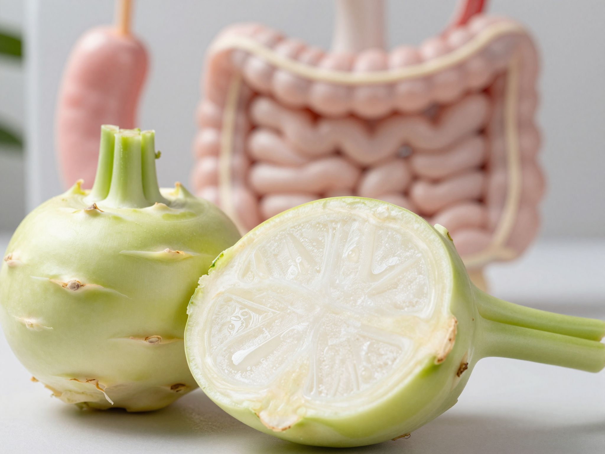 A karalábé rostjai elősegítik a bélmozgást és emésztést.