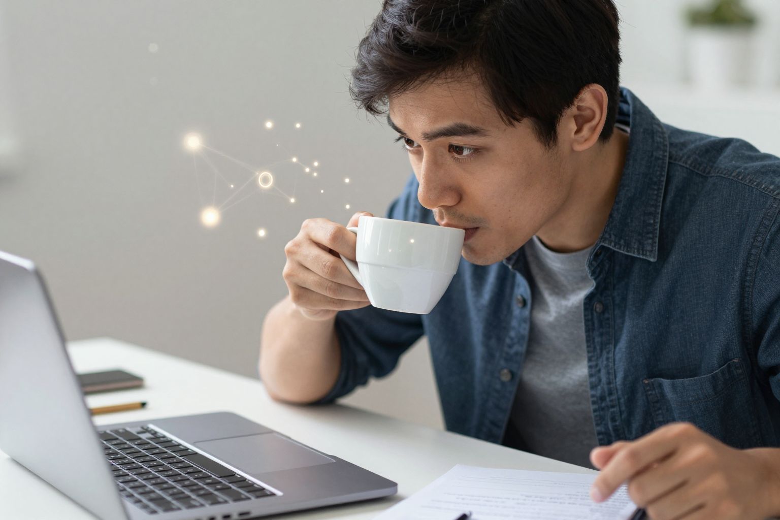 A koffein gyorsan növeli az éberséget és javítja a koncentrációt.