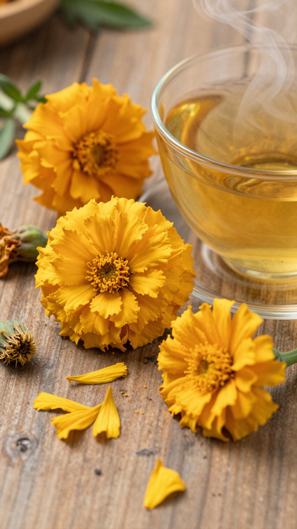 A körömvirág tea friss és szárított virágból egyaránt készíthető.