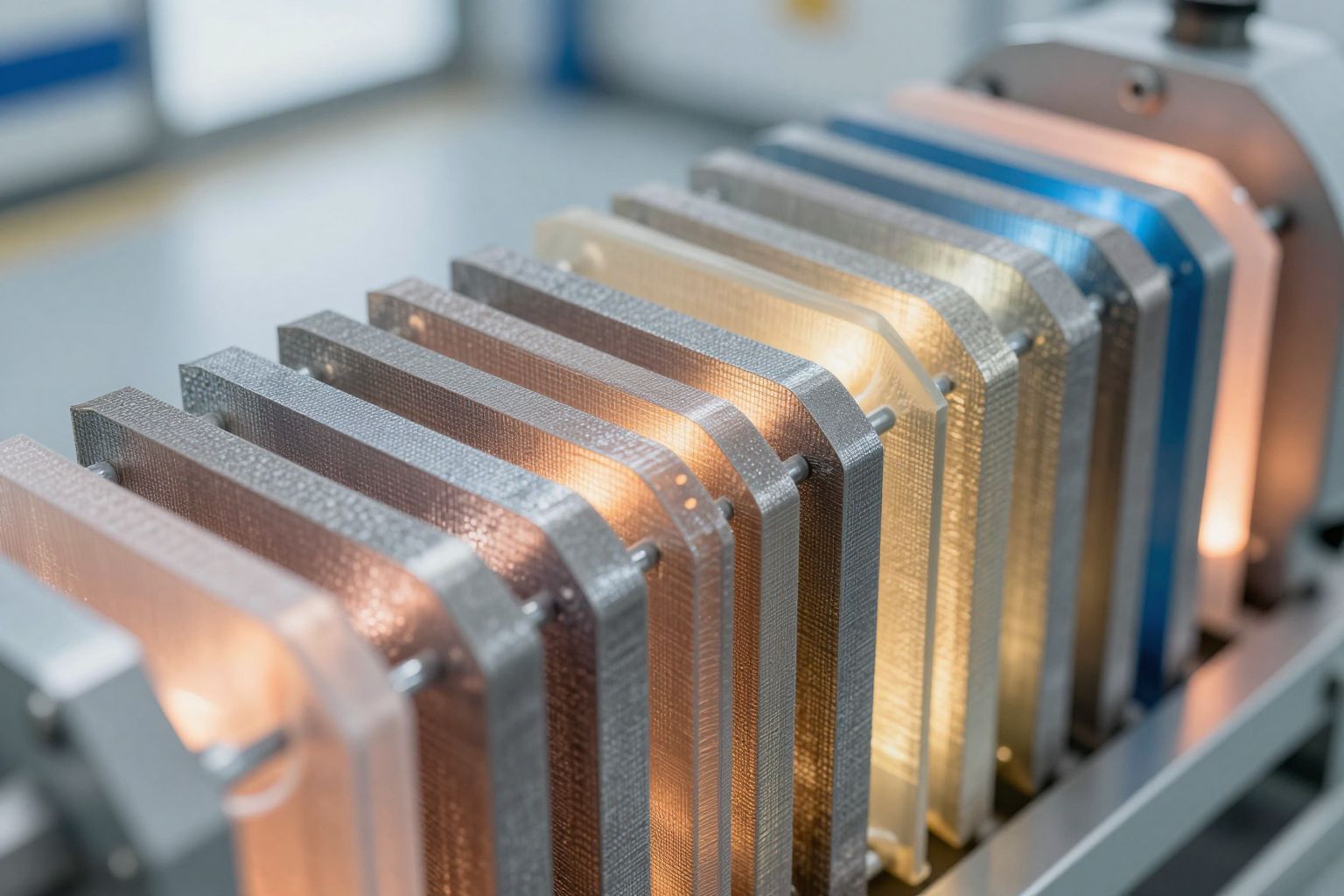 A lamellás hőcserélők nagy felületük miatt hatékonyak és kompaktok.