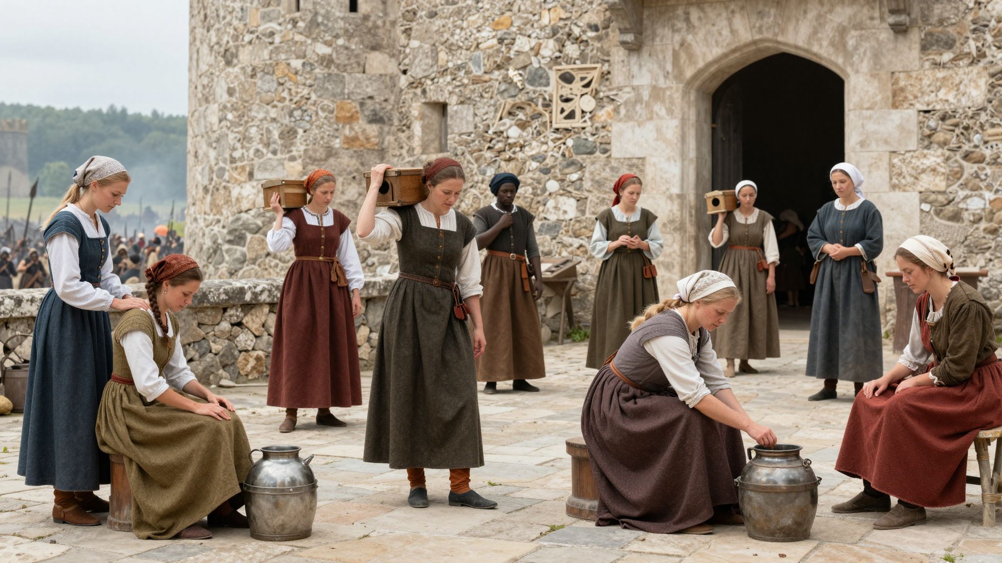 A várvédő nők egyszerre voltak harcosok és családanyák.