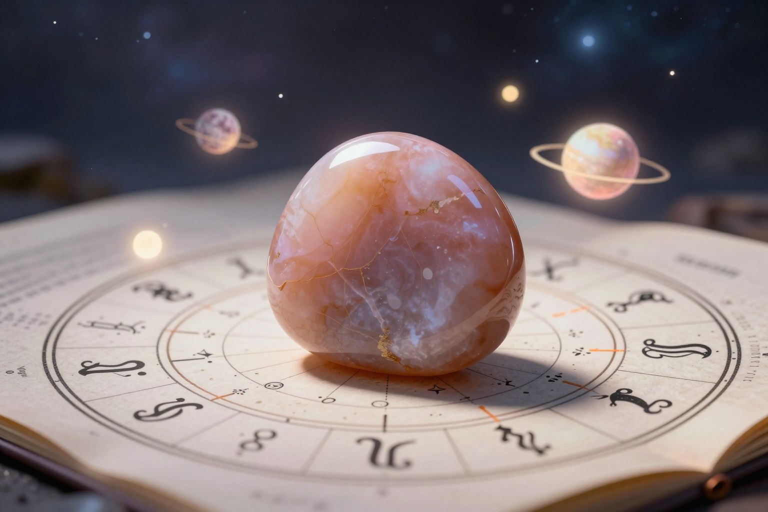 A rózsa jáspis erősíti a Rák és Bika csillagjegyek energiáit.