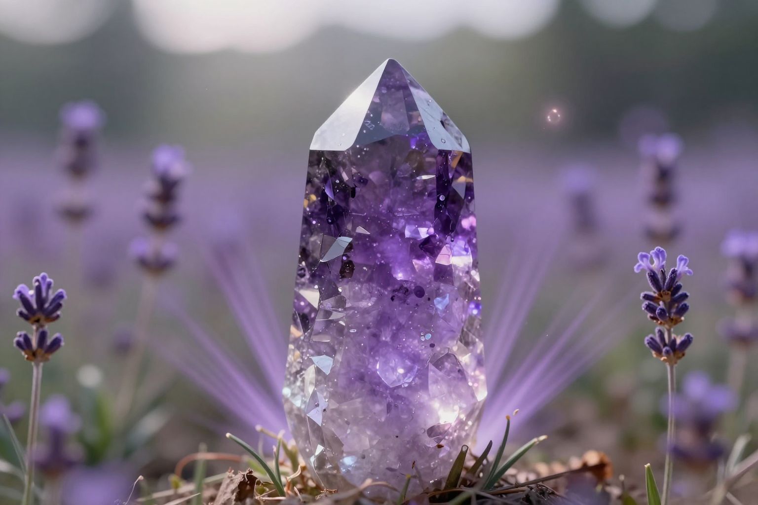 Az ametiszt erősíti a tudatosságot és spirituális védelmet nyújt.