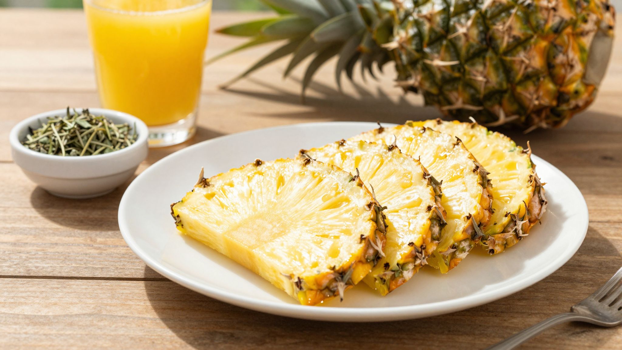 Az ananászt étkezés után frissen fogyasztva segíti az emésztést.