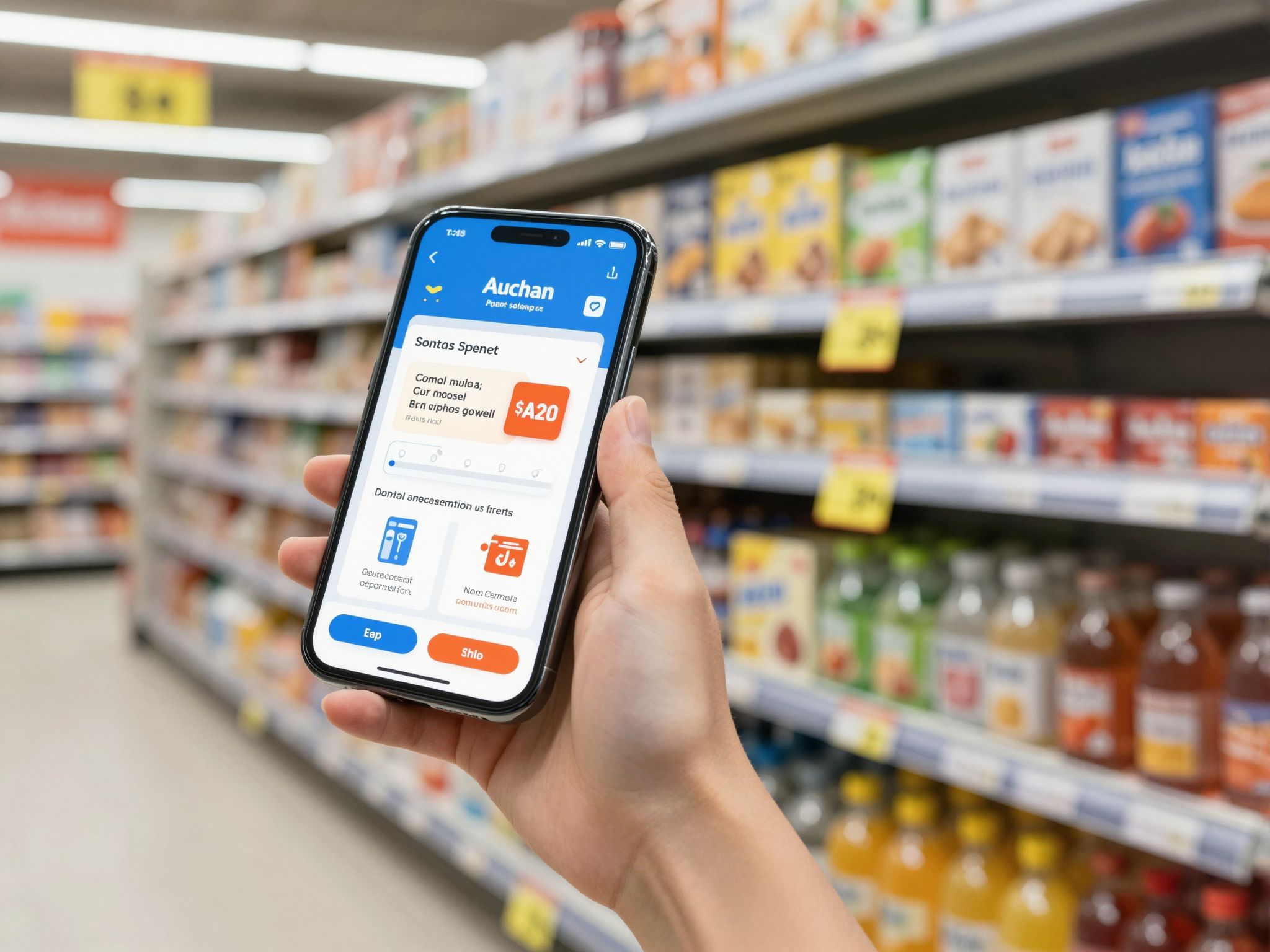 Az Auchan app valós idejű akcióértesítésekkel segíti a spórolást.