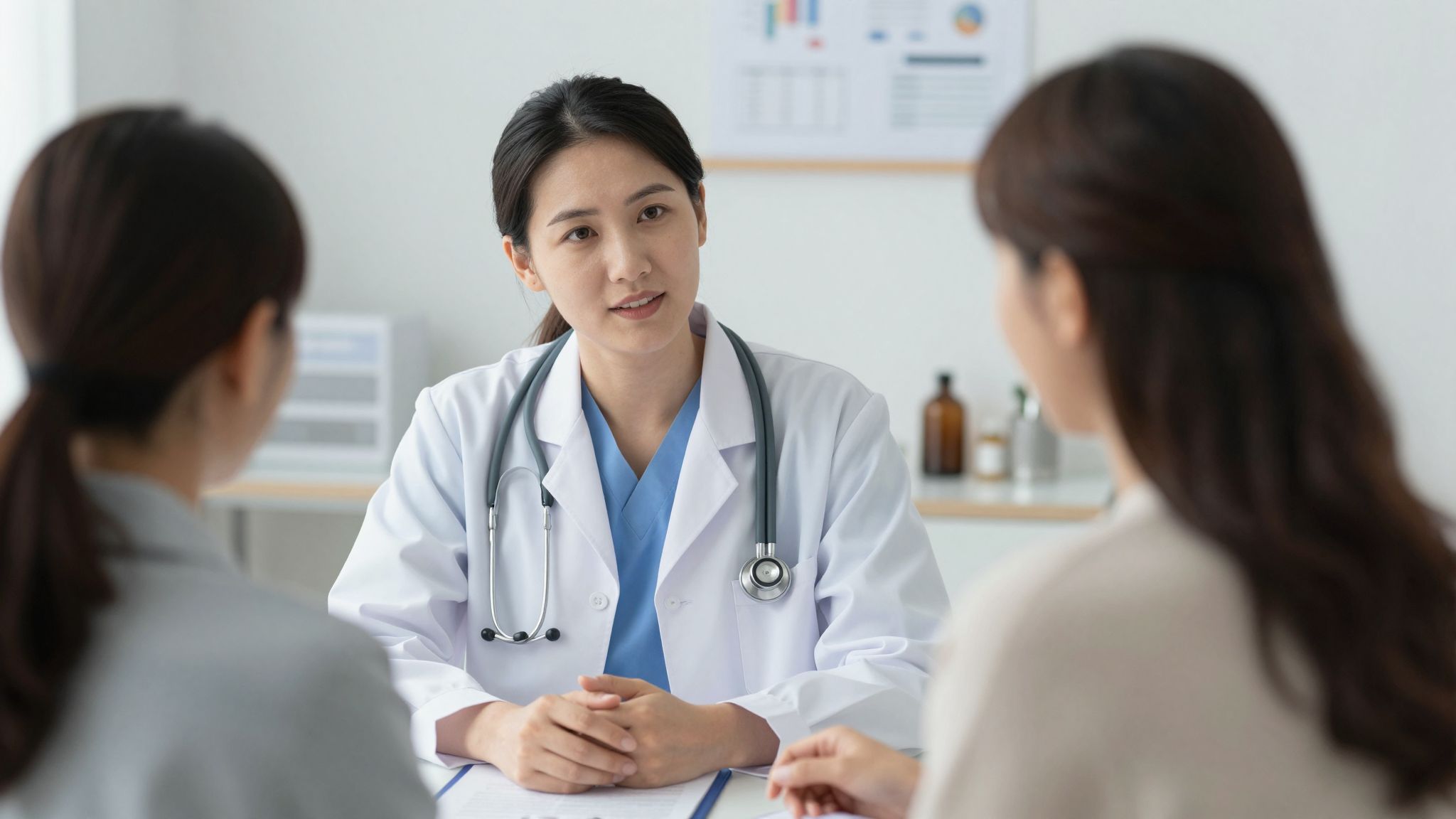 Az egészségügyi szakember segít a biztonságos böjt kialakításában.