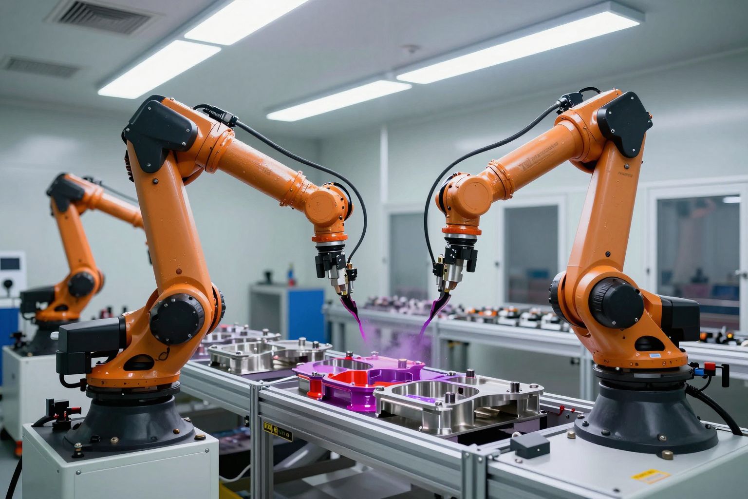 Az elektrosztatikus festés növeli az anyagmegtakarítást és hatékonyságot.