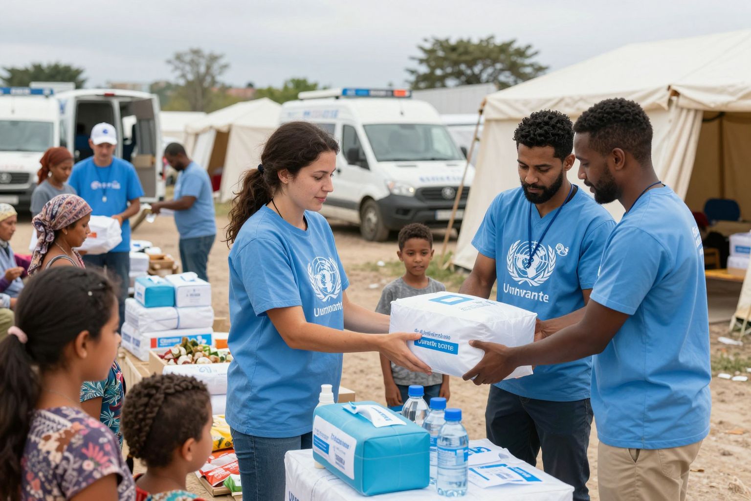 Az ENSZ gyorssegélyt nyújt természeti katasztrófák áldozatainak.