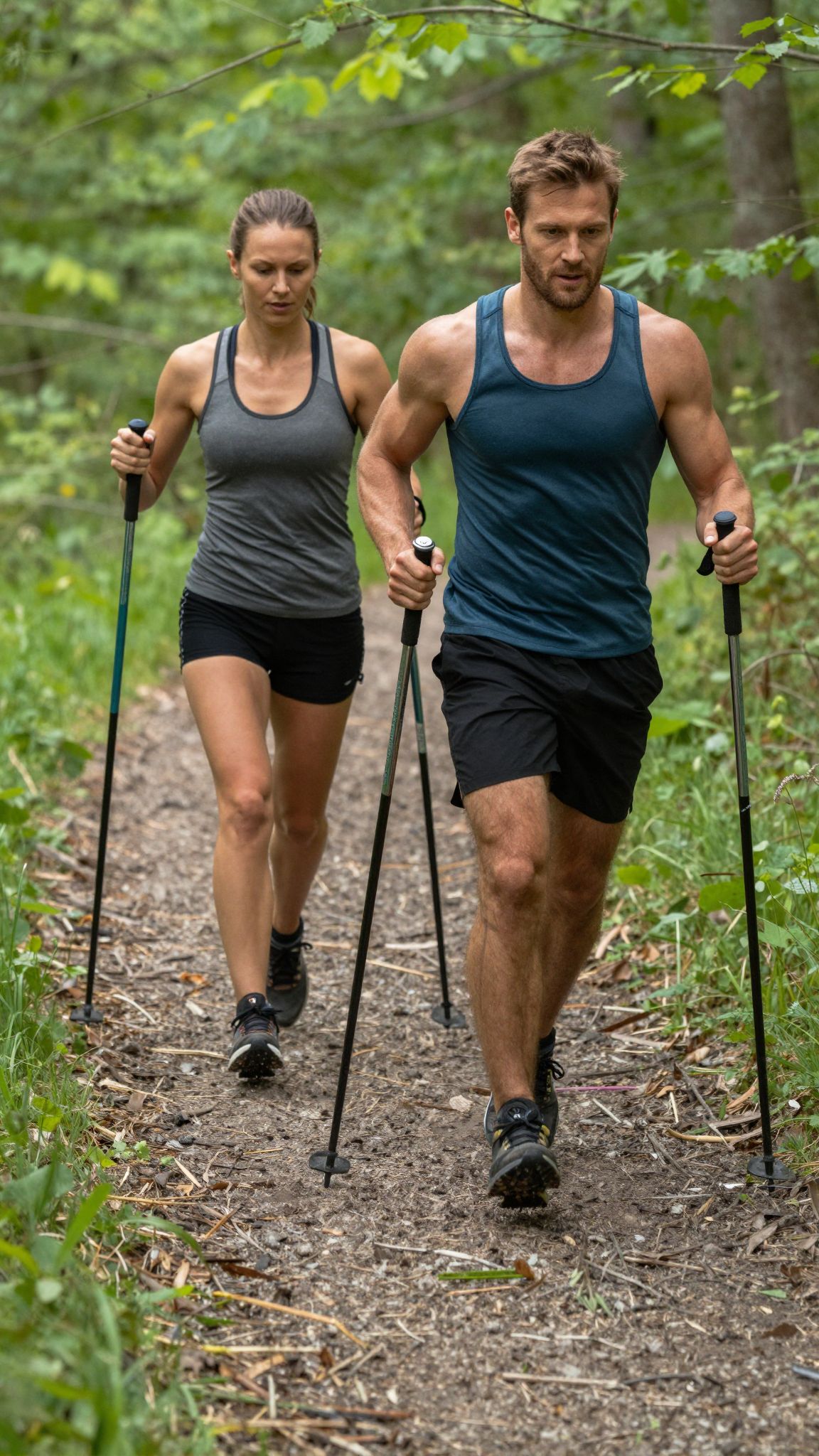 A nordic walking egyszerre fejleszti a felső- és alsótest izmait.