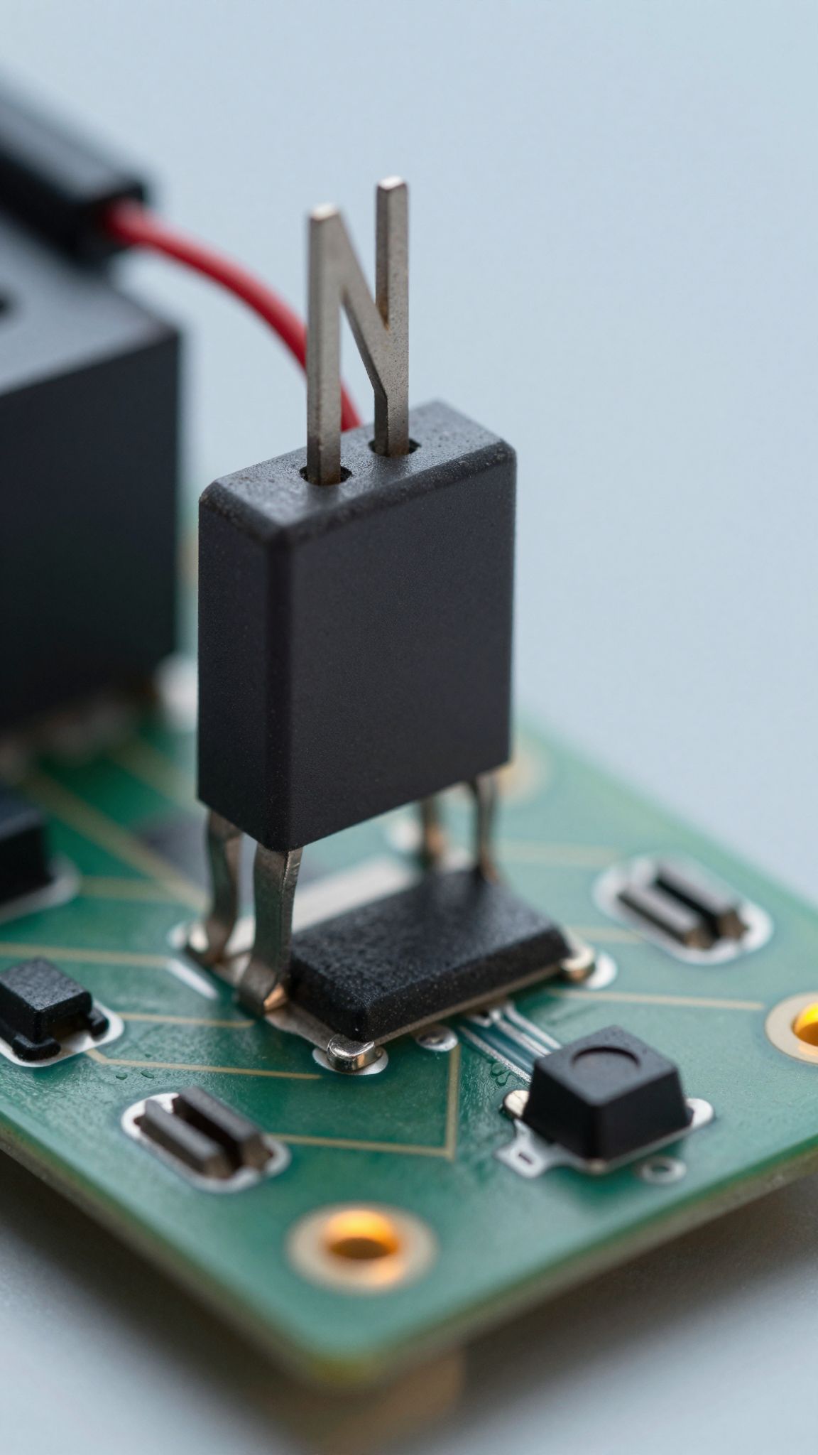 Az NPN tranzisztor gyorsan kapcsolja az áramköröket alacsony nyitófeszültséggel.