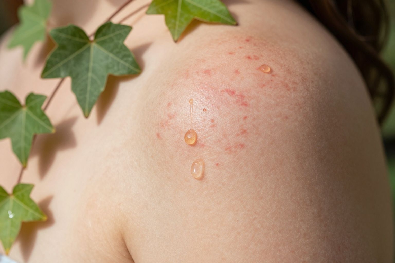 Az urushiol a bőrsejtekkel allergiás kontakt dermatitiszt vált ki.