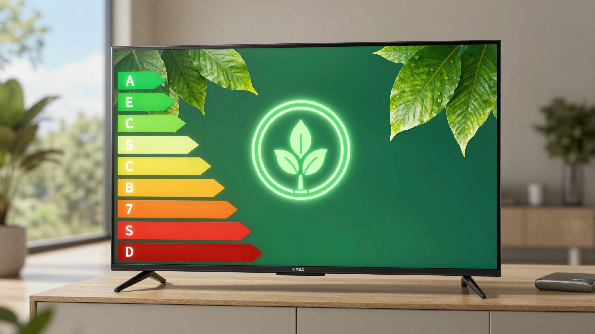 Az OLED TV-k energiahatékonysága csökkenti a környezeti terhelést.