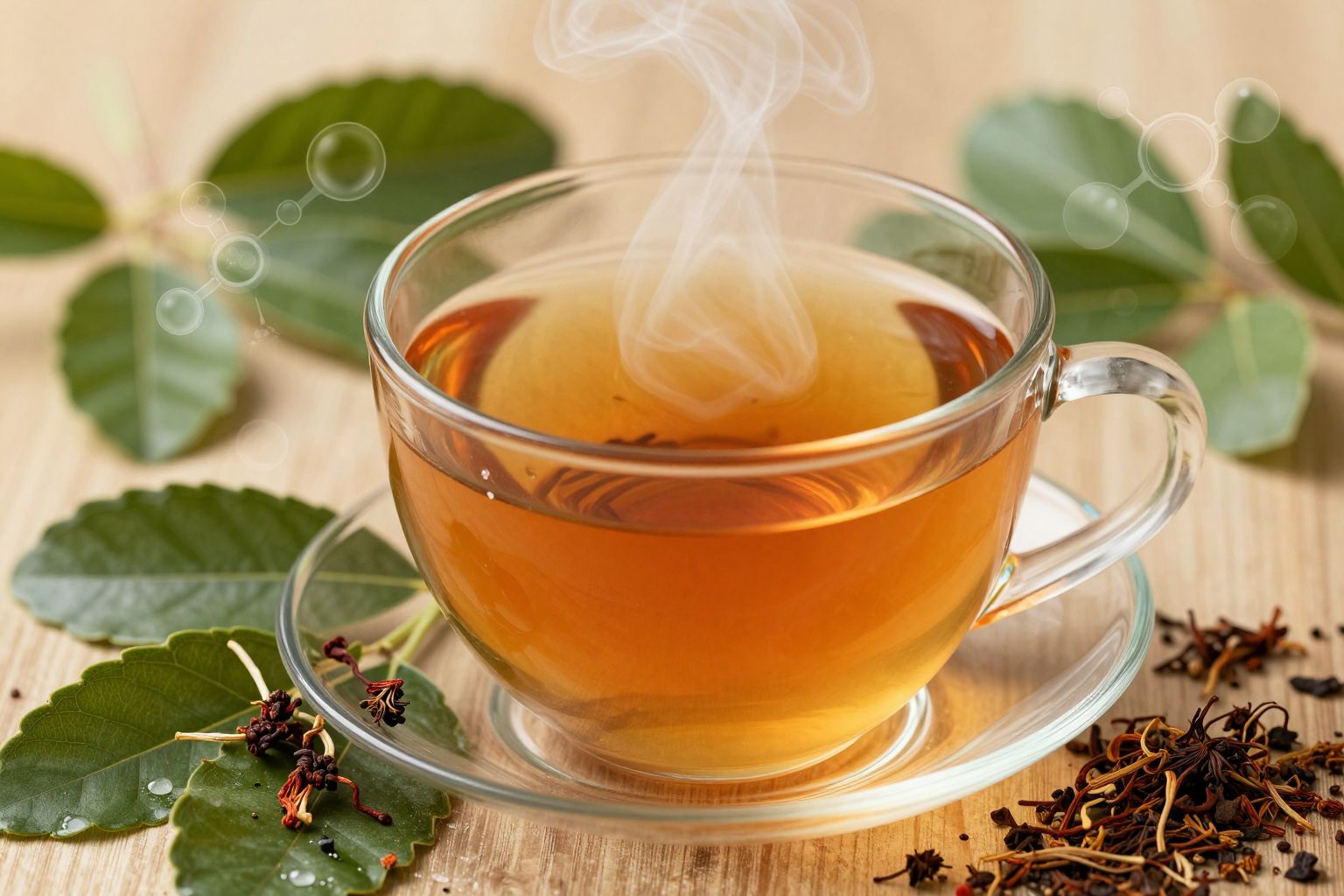 Az aspalathin és notofagin erős antioxidánsok a vörös teában.