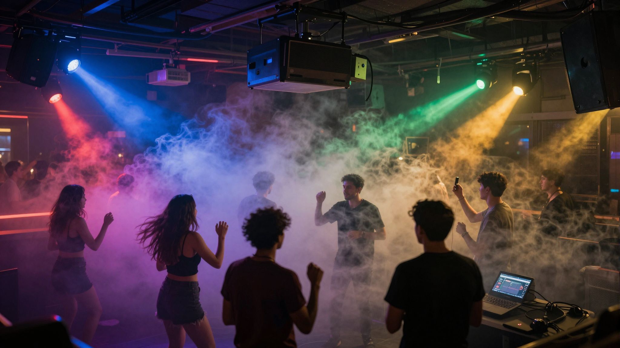 A füstgenerátorok fokozzák a hangulatot klubokban és diszkókban.