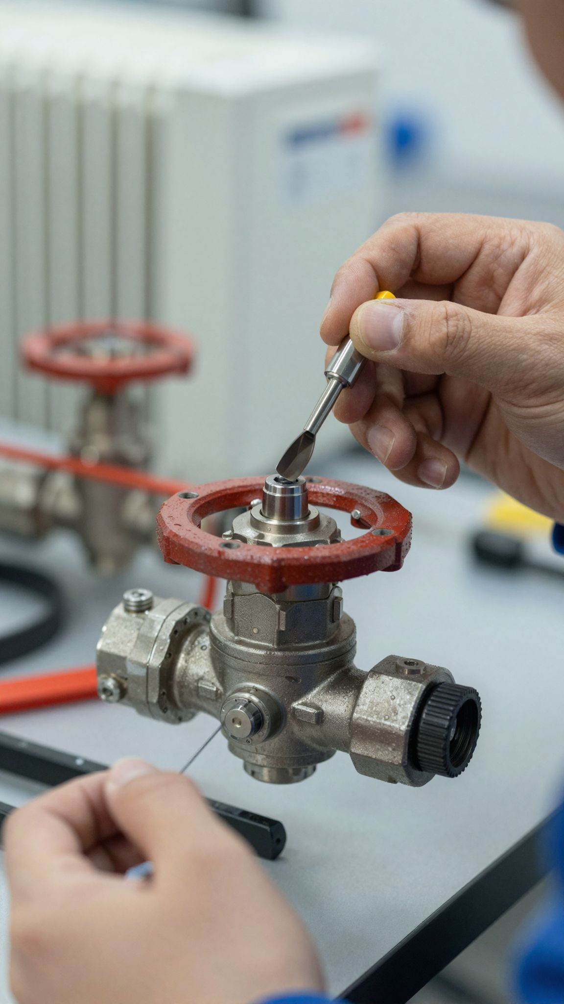 A rendszeres karbantartás jelentősen növeli a szelepek élettartamát.