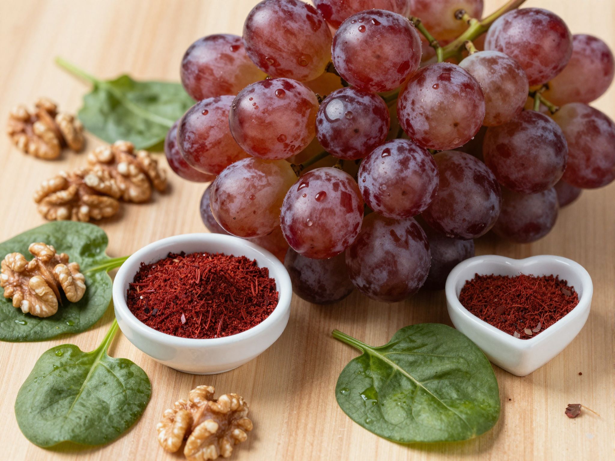 A vörös szőlőmagliszt erősíti a szív és érrendszer egészségét.
