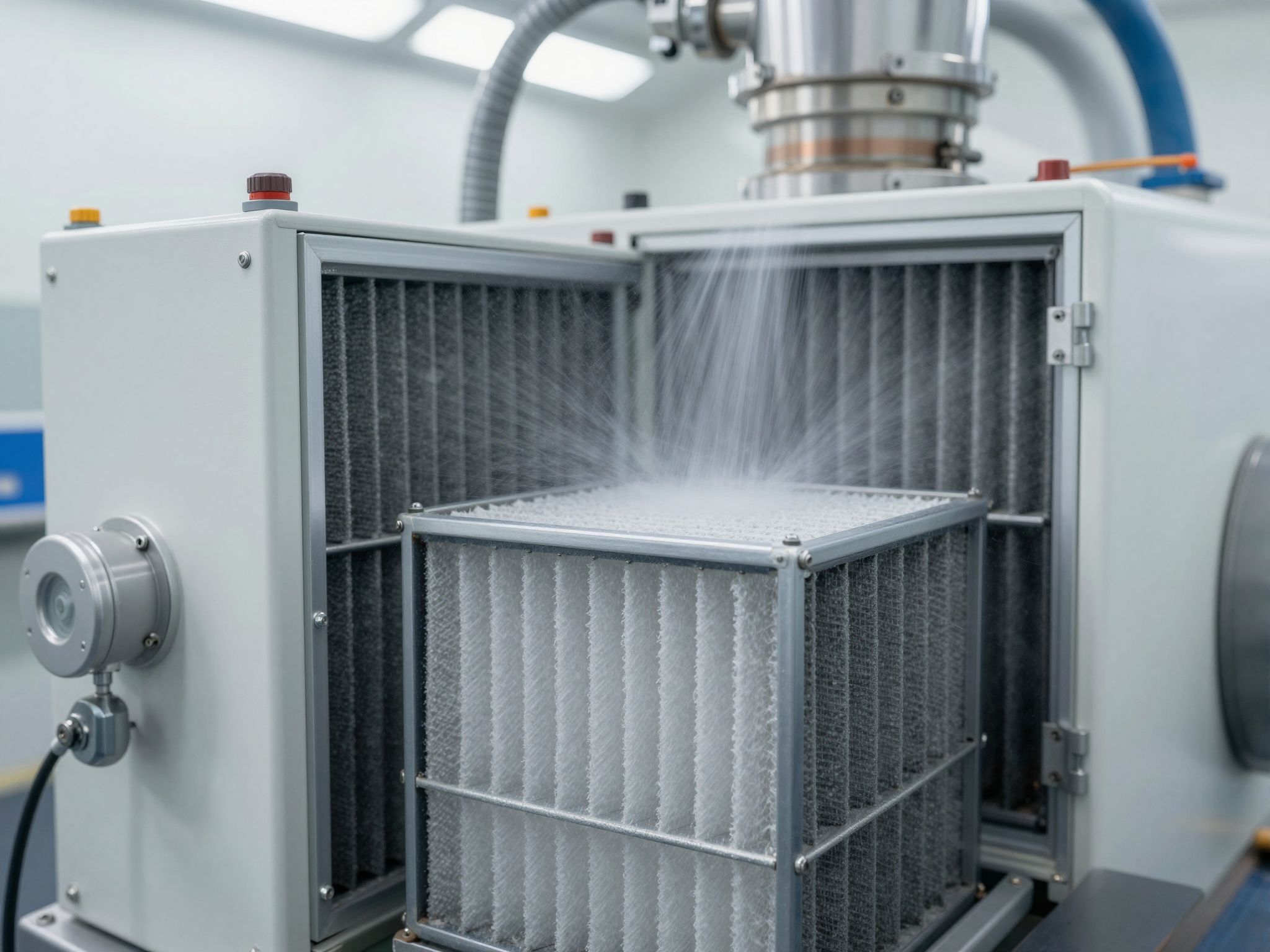 A szűrőrendszerek biztosítják a festőkamra egészséges légkörét.