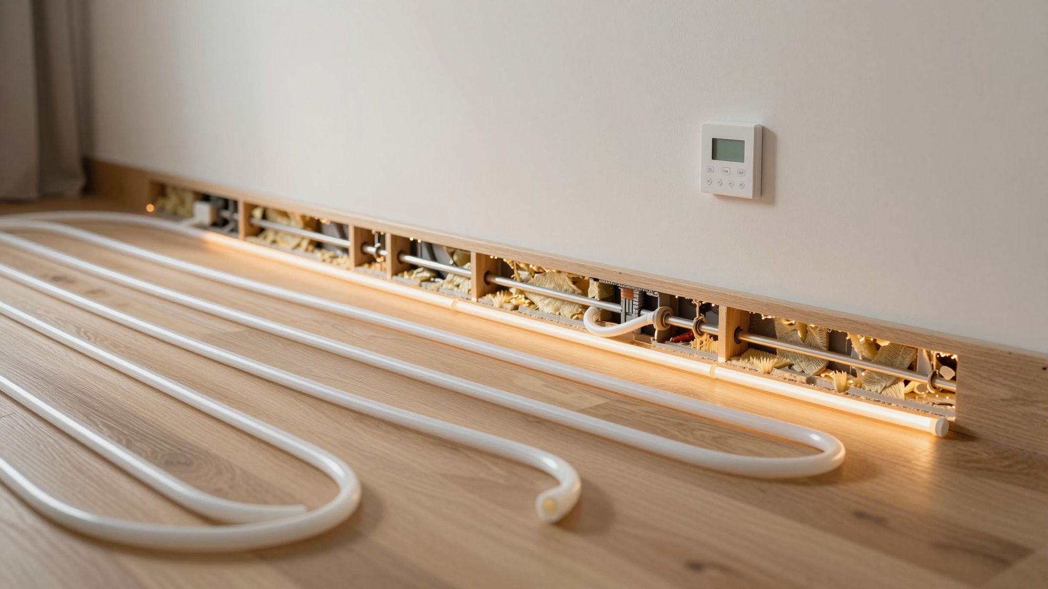 A víz keringetéses padlófűtés egyenletes hőelosztást biztosít otthonában.