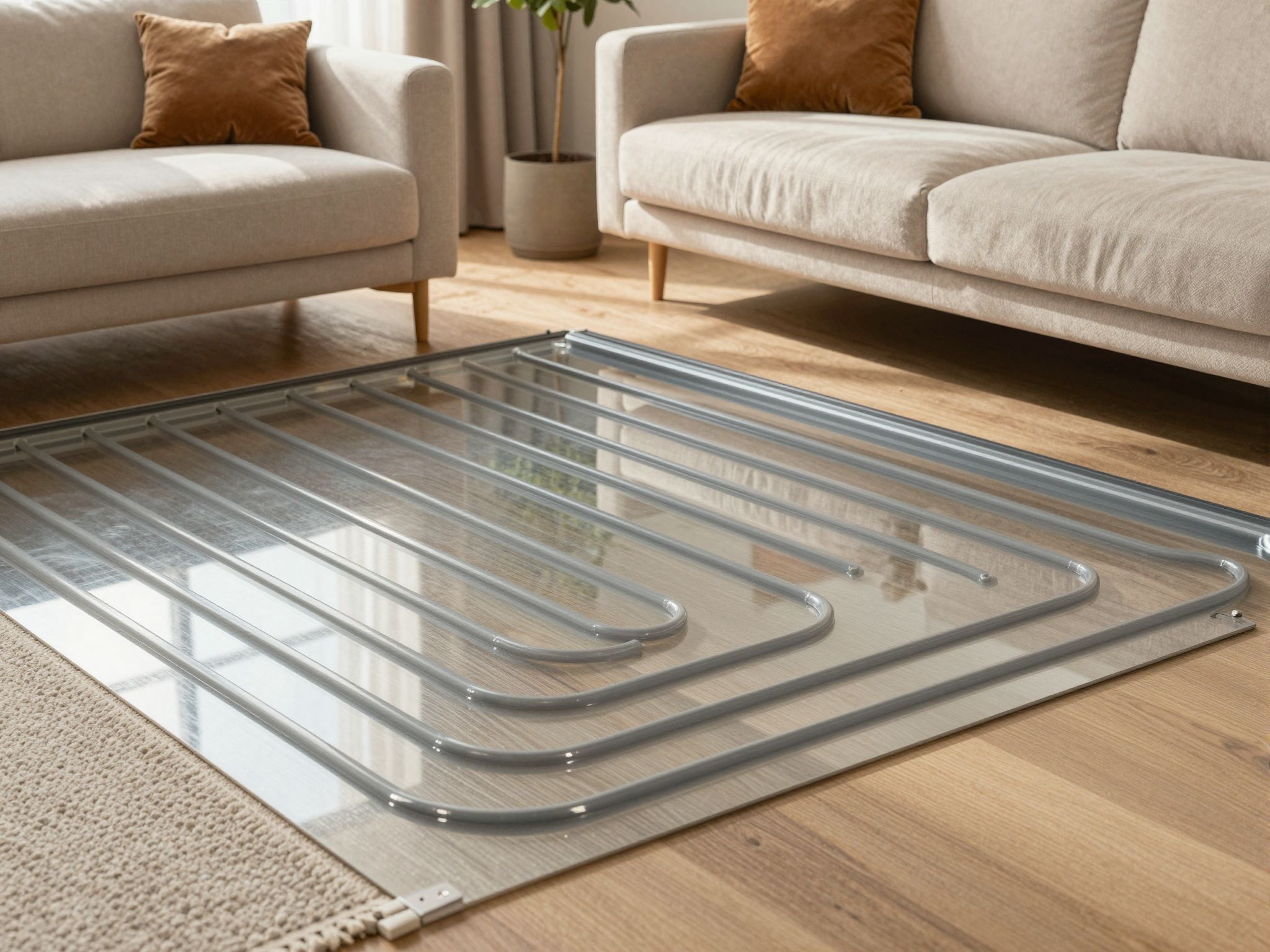 A vízteres padlófűtés csökkenti a fűtésszámlát és egyenletes meleget biztosít.