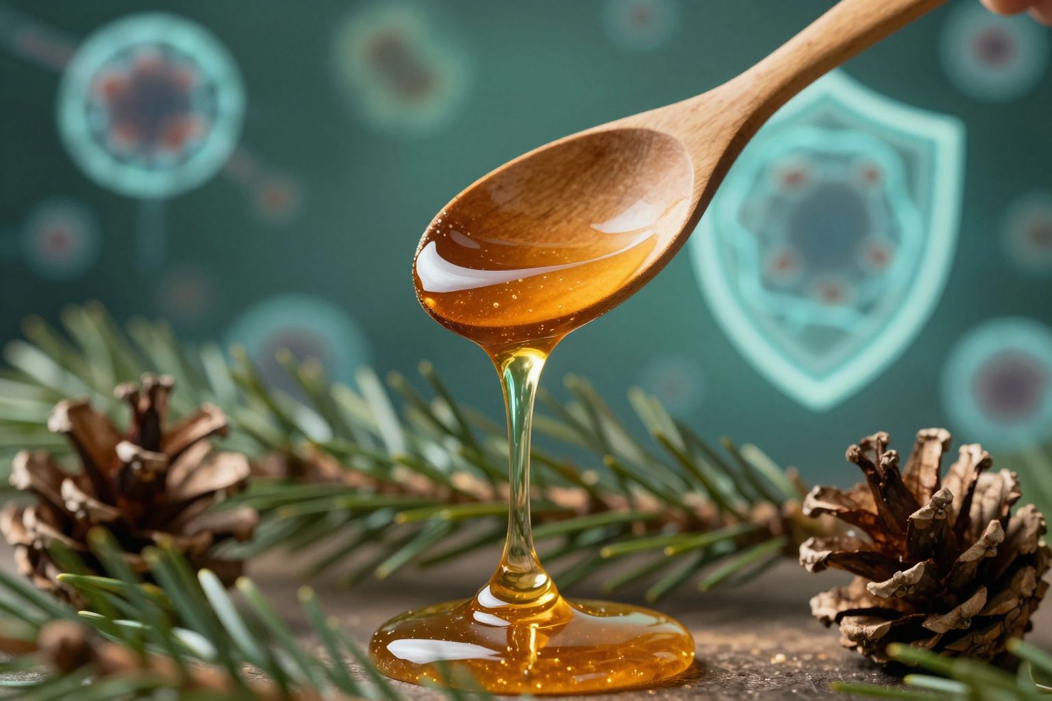 A fenyőszirup természetes antioxidánsokkal erősíti az immunrendszert.