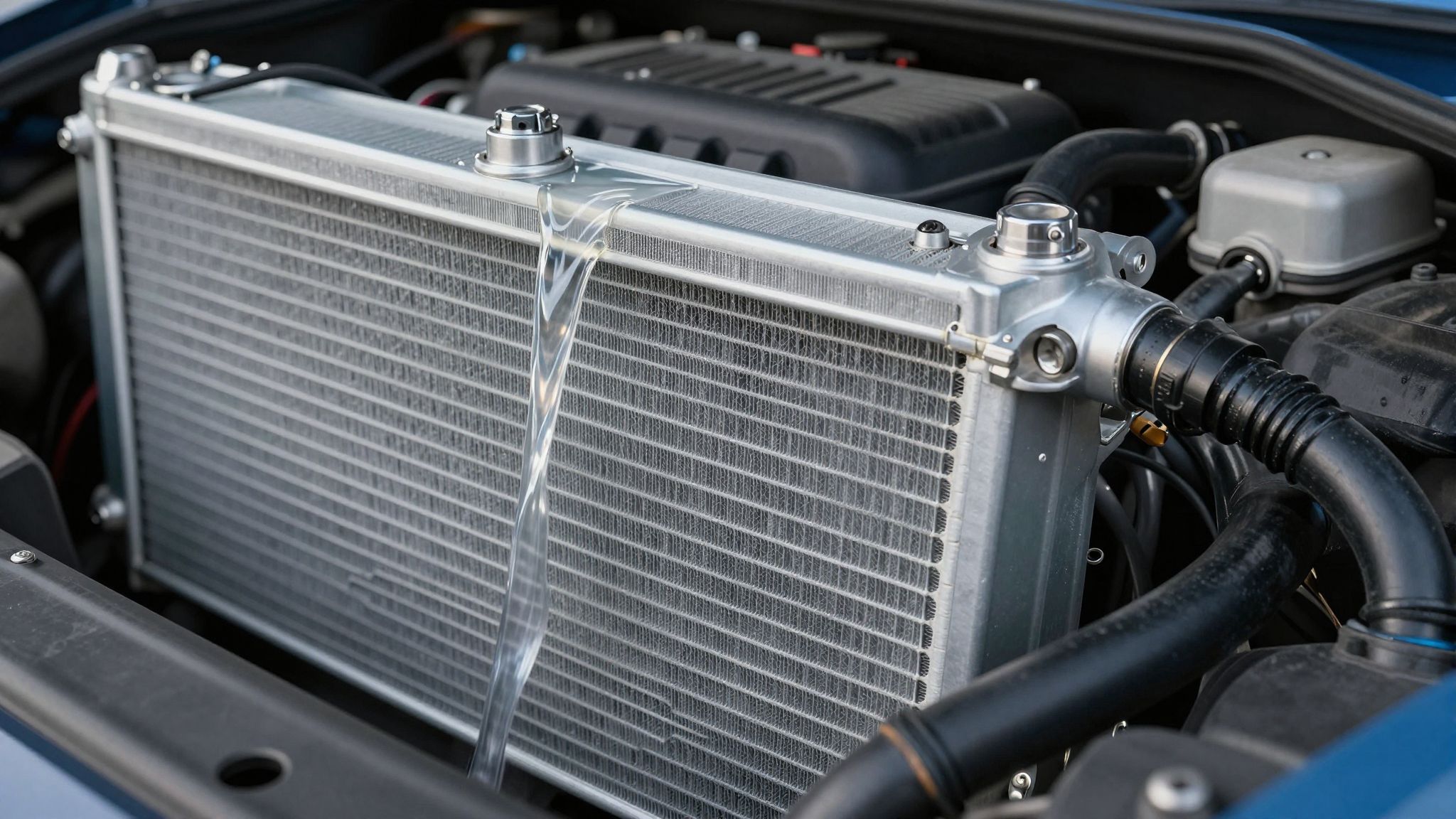 A fűtőradiátor a motor hőjét átadva melegíti a kabint.