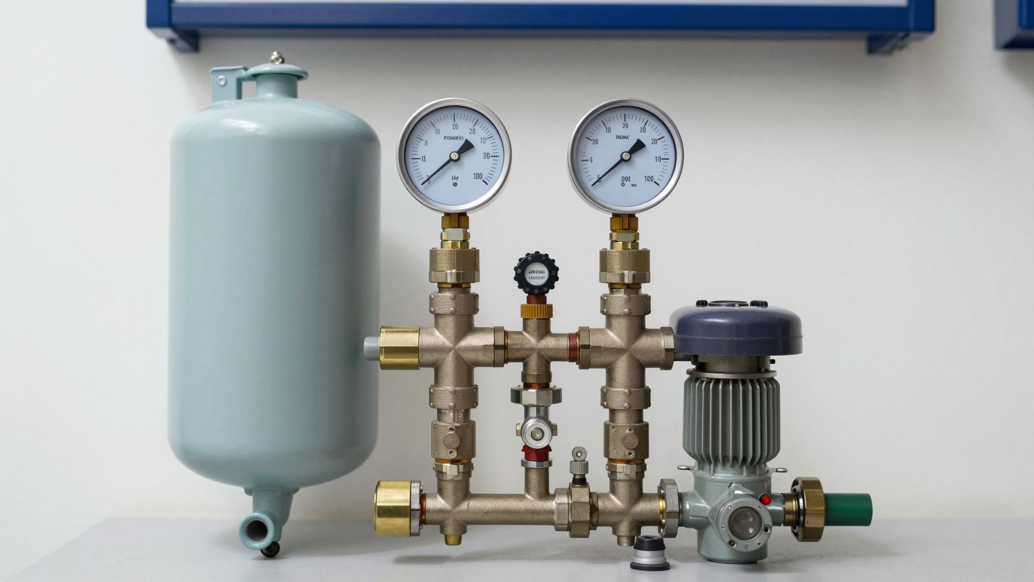 A hidrofor tartály stabil víznyomást biztosít a háztartásban.