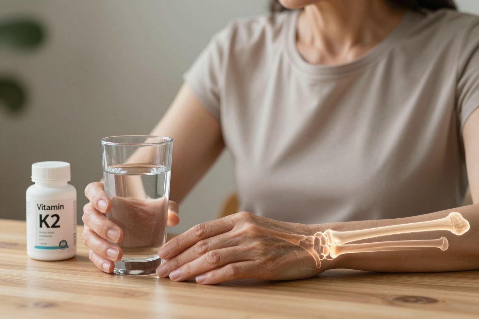 A K2-vitamin segíti a menopauza utáni csontok erősödését.