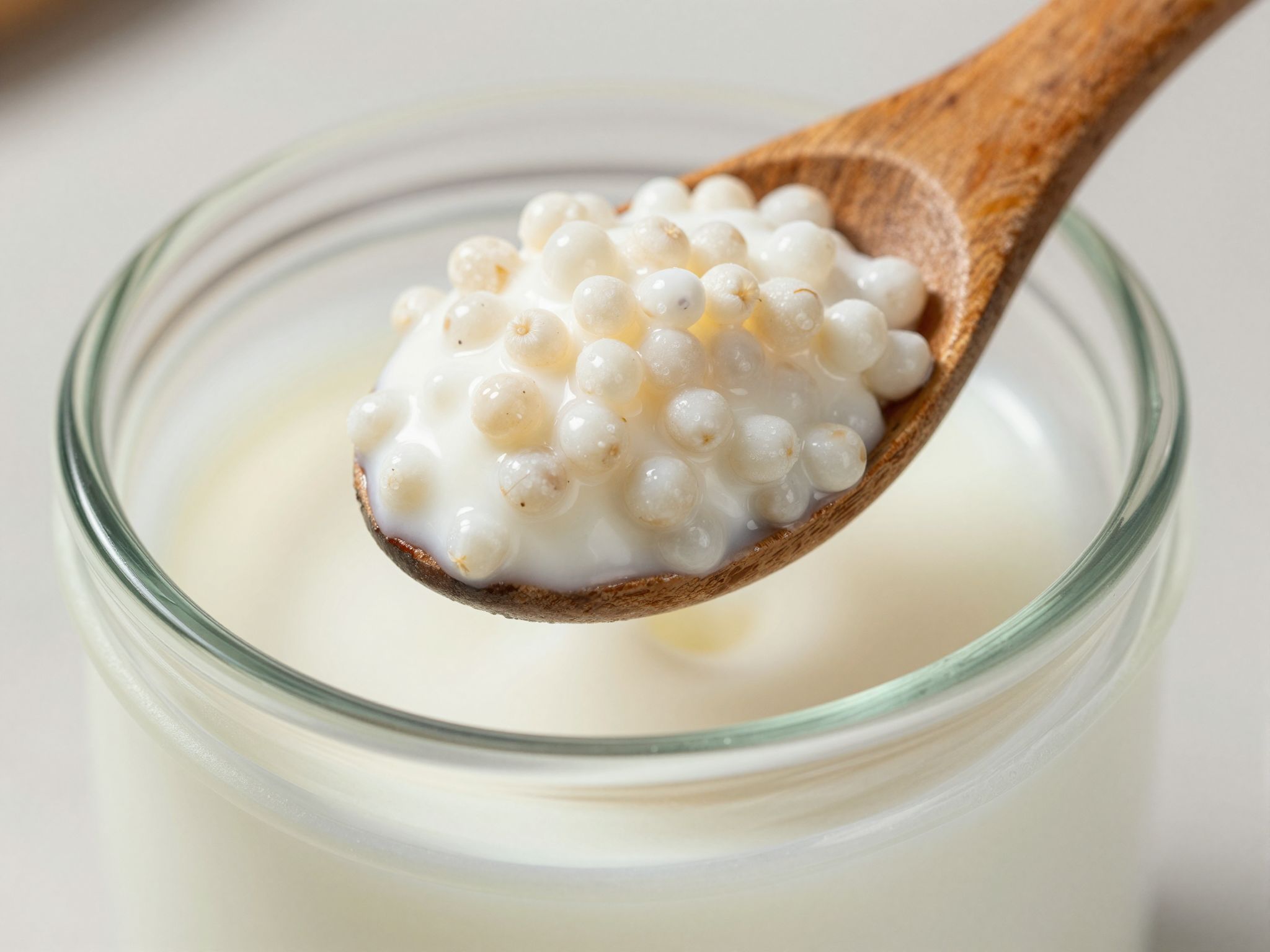 A kefir szemcsék gazdag probiotikumforrások, erősítik az immunrendszert.