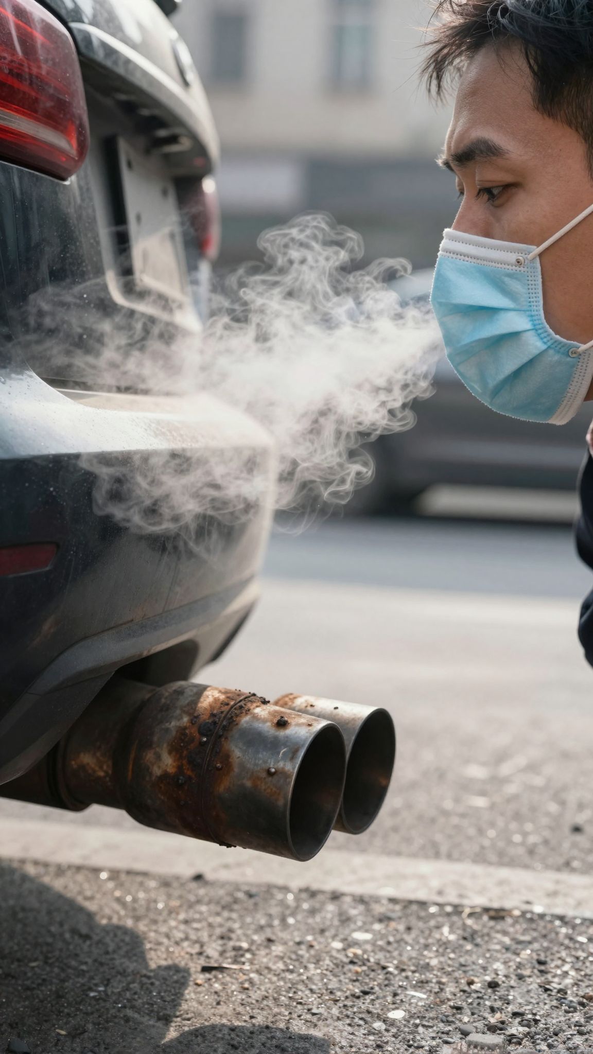 A kipufogógázok mérgezőek, légzési problémákat és fejfájást okoznak.