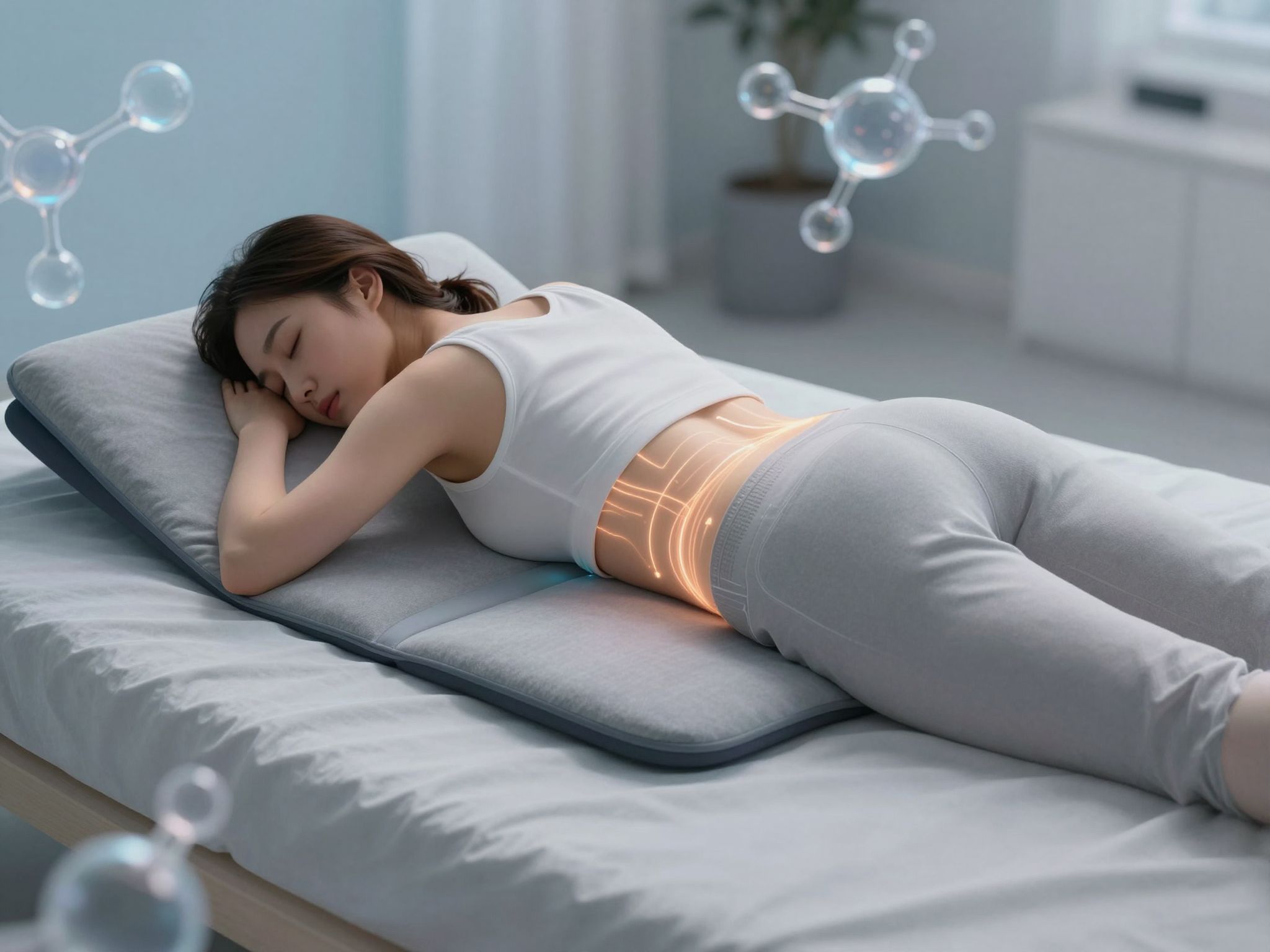 A mágneses derékágy serkenti a vérkeringést és csökkenti a fájdalmat.