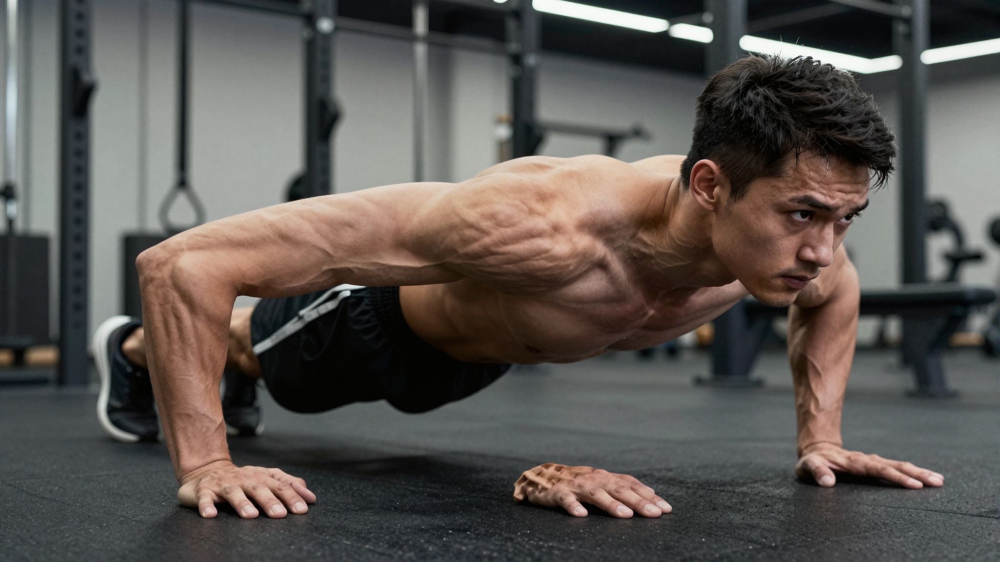 A négyütemű fekvőtámasz növeli a felsőtest izomtömegét és stabilitását.