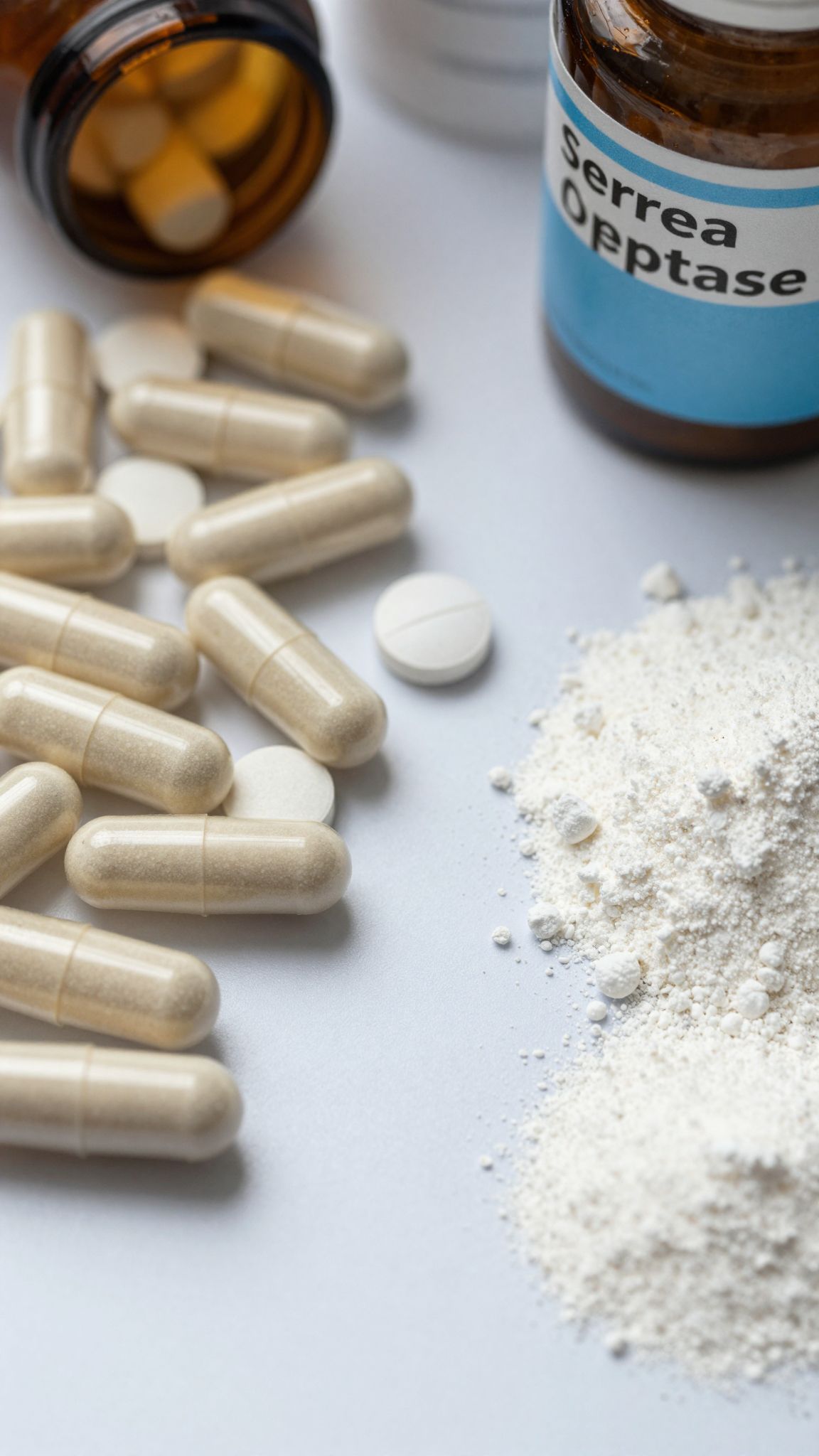 A szerrapeptáz kapszula formában a leggyakrabban alkalmazott.