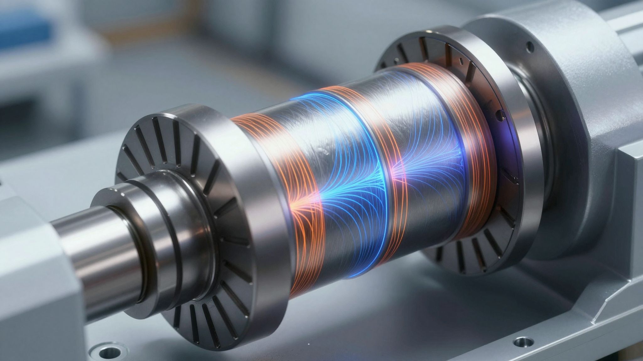 Az állandó mágnesek stabil fluxust biztosítanak a generátorban.