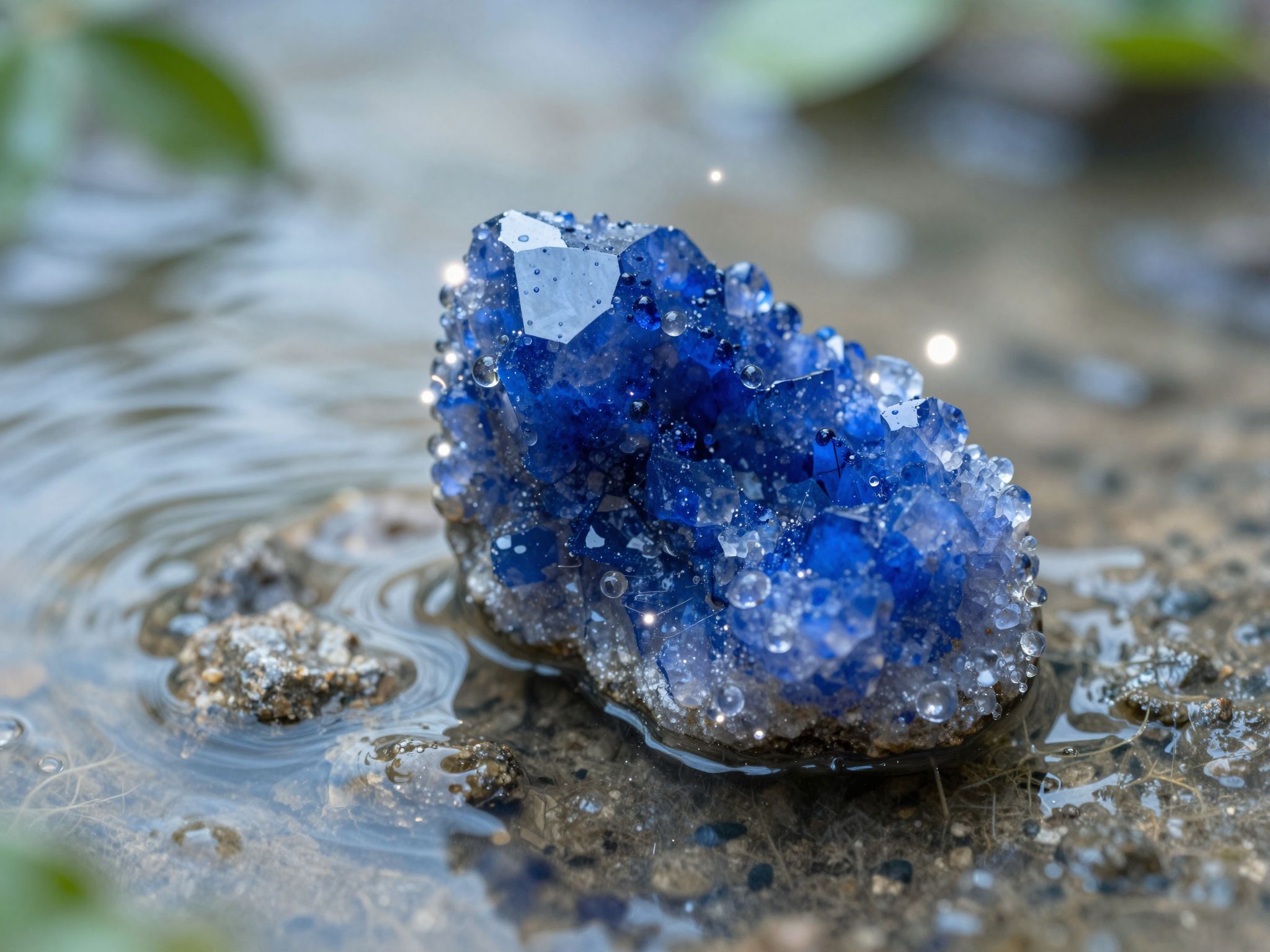 Az azurit rendszeres tisztítással megőrzi gyógyító energiáját.