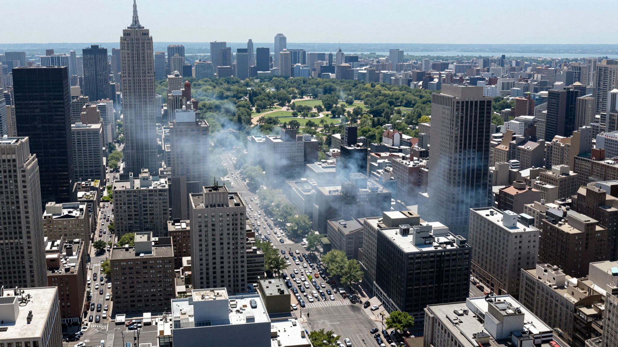 Az urbanizáció fokozza a városi hőszigetek és légszennyezés hatását.