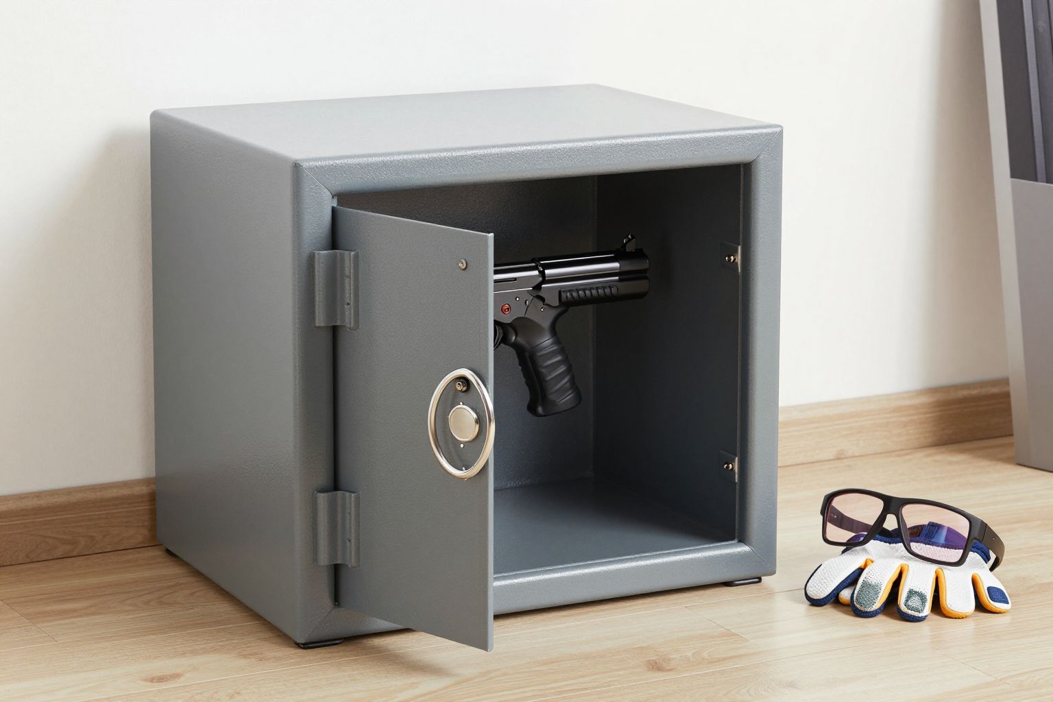 A gumilövedékes fegyvert gyermekektől elkülönítve, zárt helyen tárold.