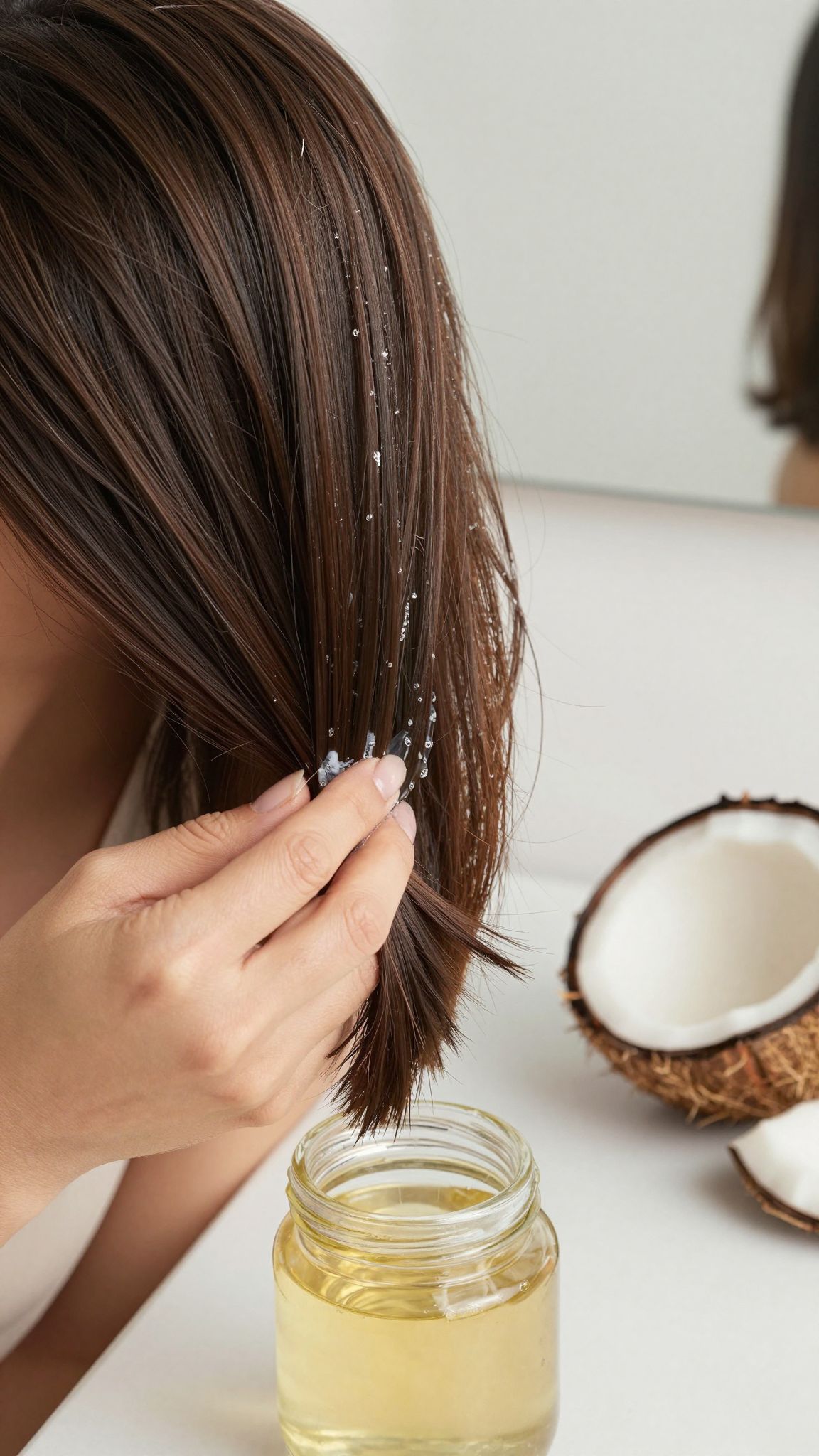 A kókuszolaj mélyhidratálja és megerősíti a hajszálakat.