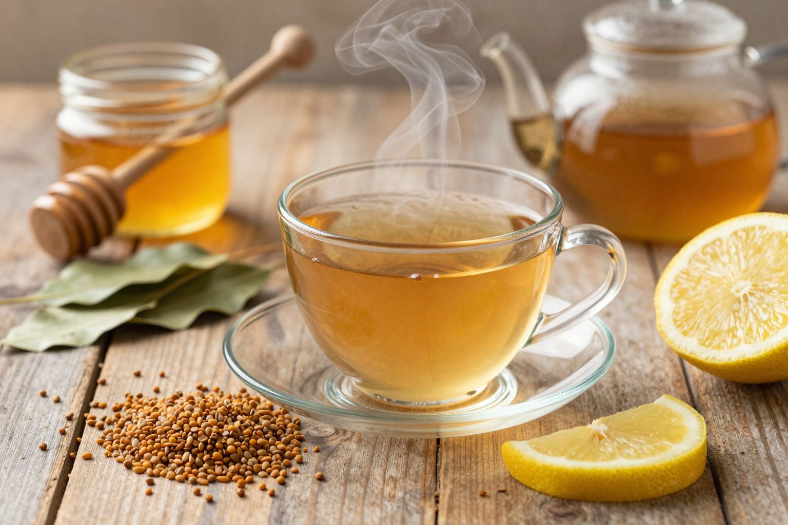 A görögszéna tea serkenti az emésztést és csökkenti a vércukrot.