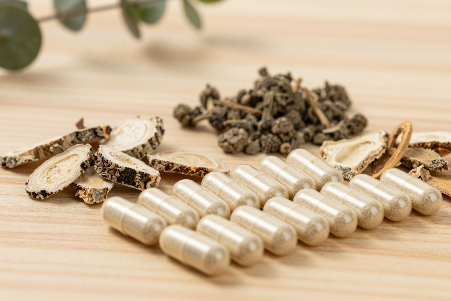 A vasfű kivonatok szabványosított hatóanyagokkal biztosítják a hatékonyságot.