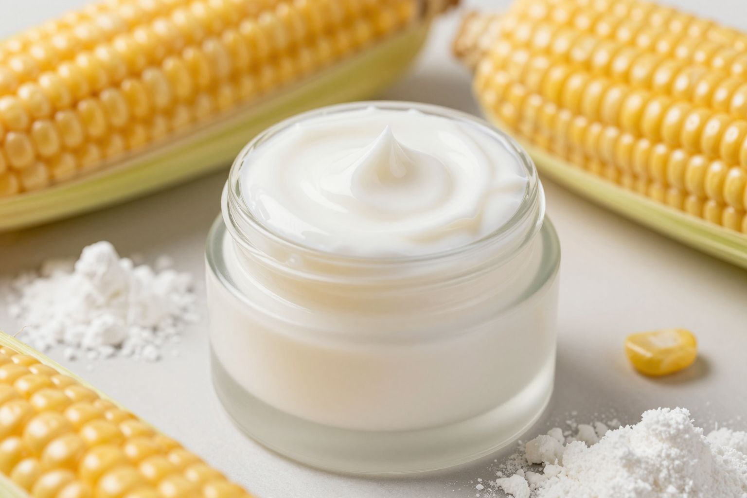 A kukoricakeményítő mattító hatása természetes bőrnyugtatóként is ismert.