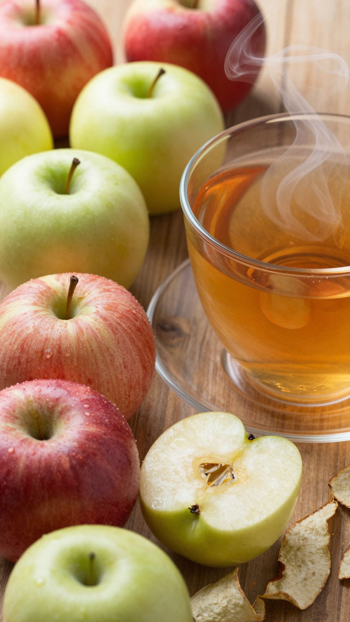 Az almafajták változatos ízvilágot adnak almahéj teának.