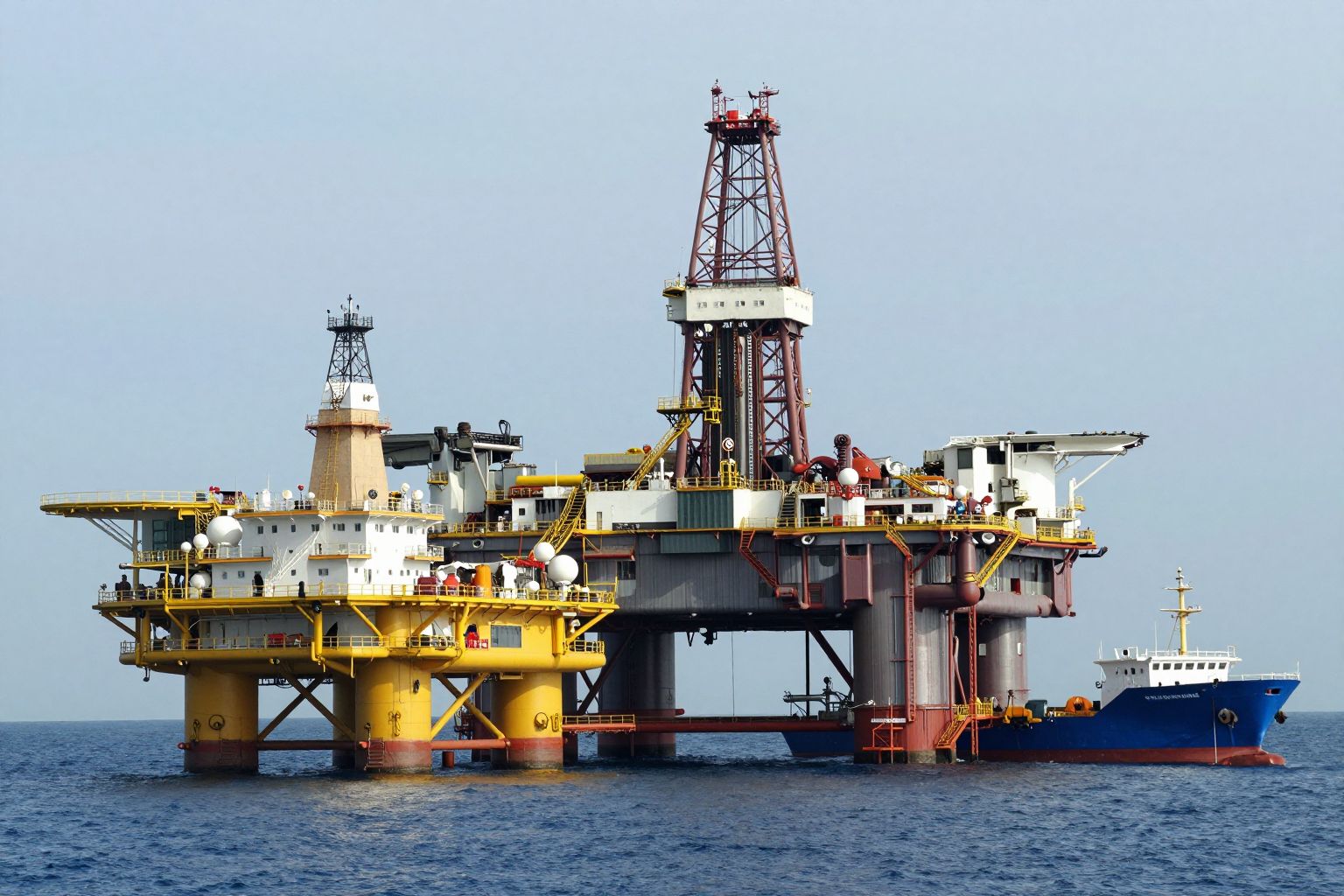 A félsüllyesztett fúróplatformok stabilak, sekély vizekben ideálisak.