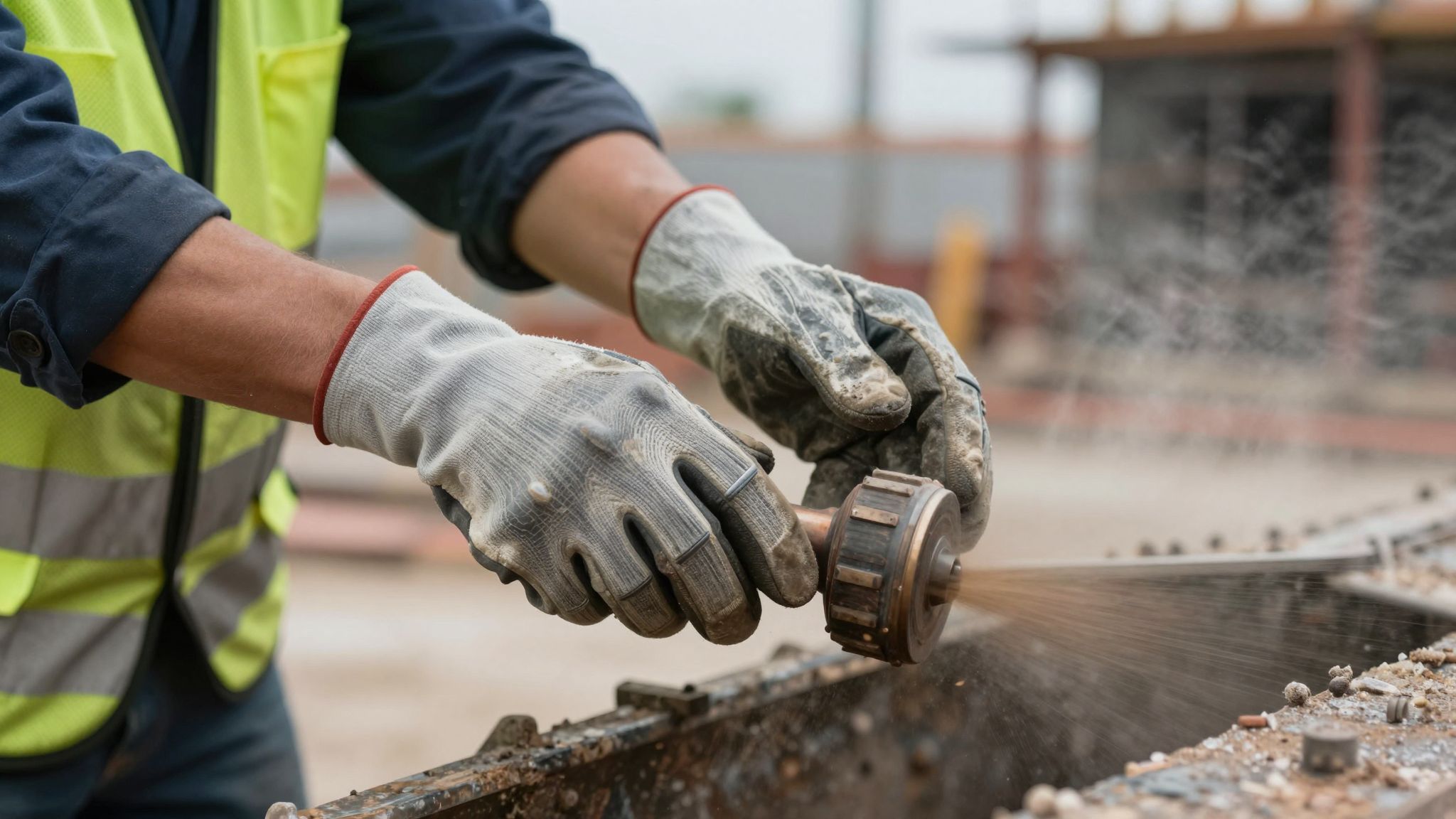 Védőkesztyűk jelentősen csökkentik a kéz vibrációs terhelését.
