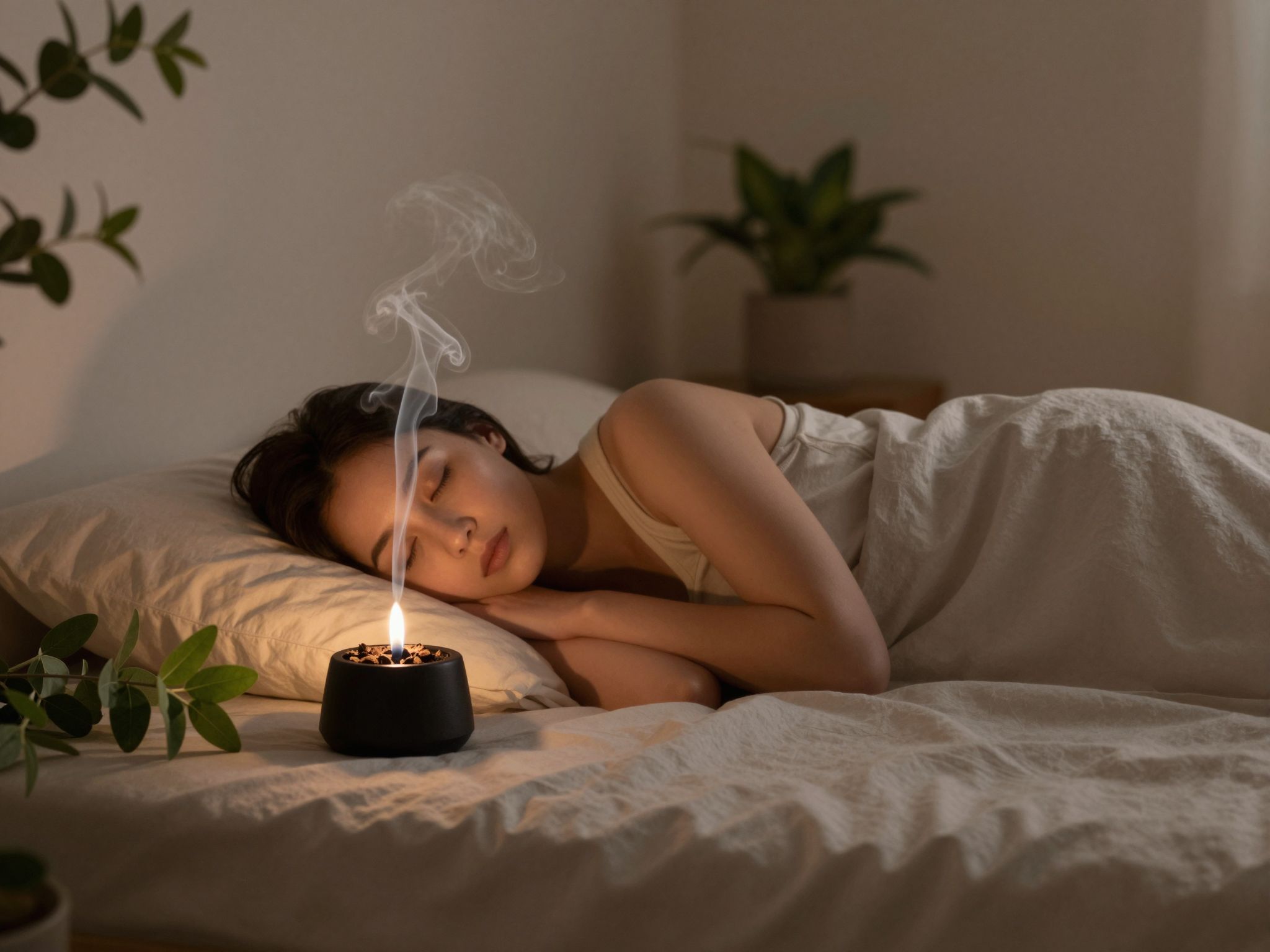 A pacsuli illóolaj nyugtató hatása elősegíti a mély alvást.